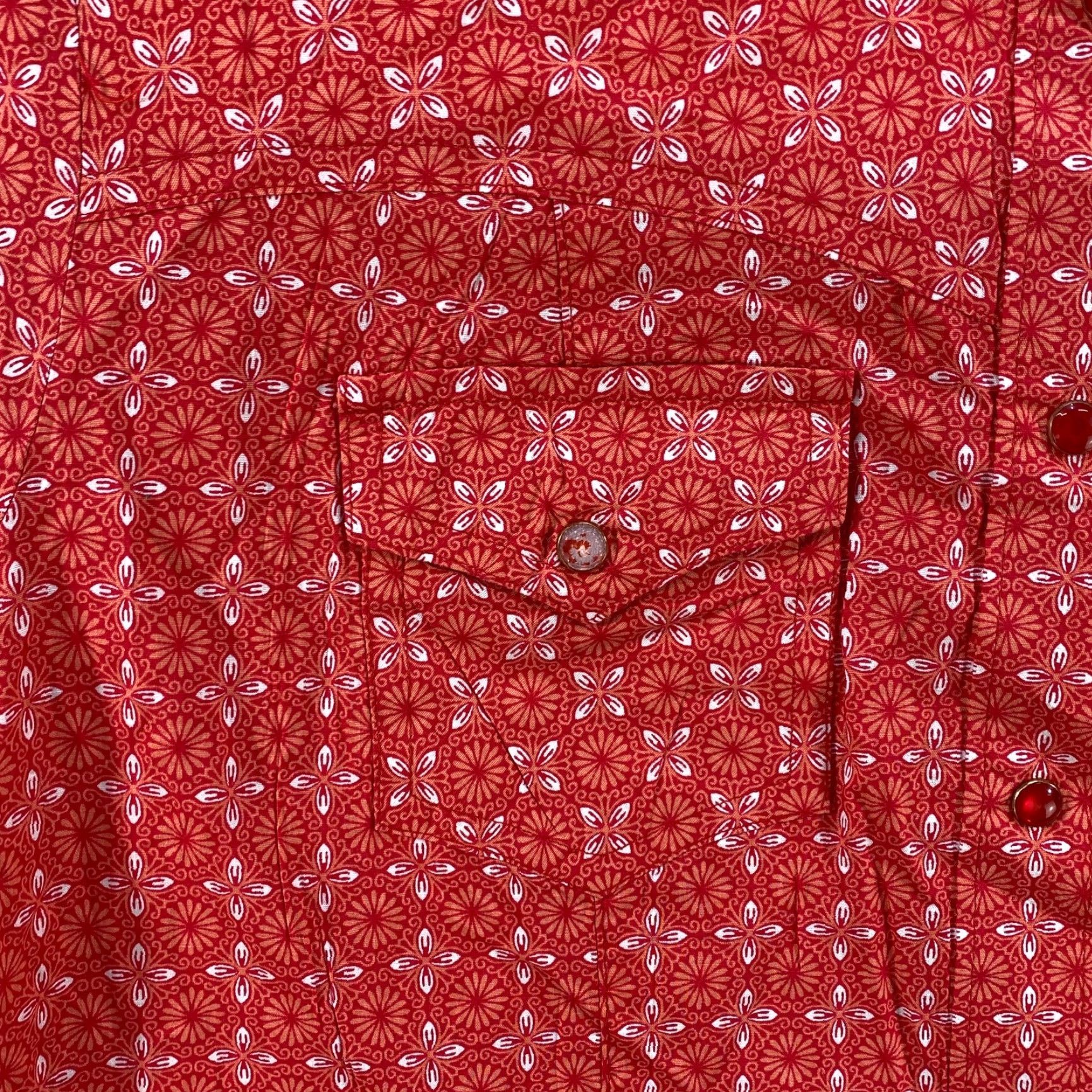 Vintage Rockies Womens L Large Western Cowgirl Shirt Pearl Snap Up Short Sleeve Red Size L / US 10 / IT 46 - 4 Thumbnail