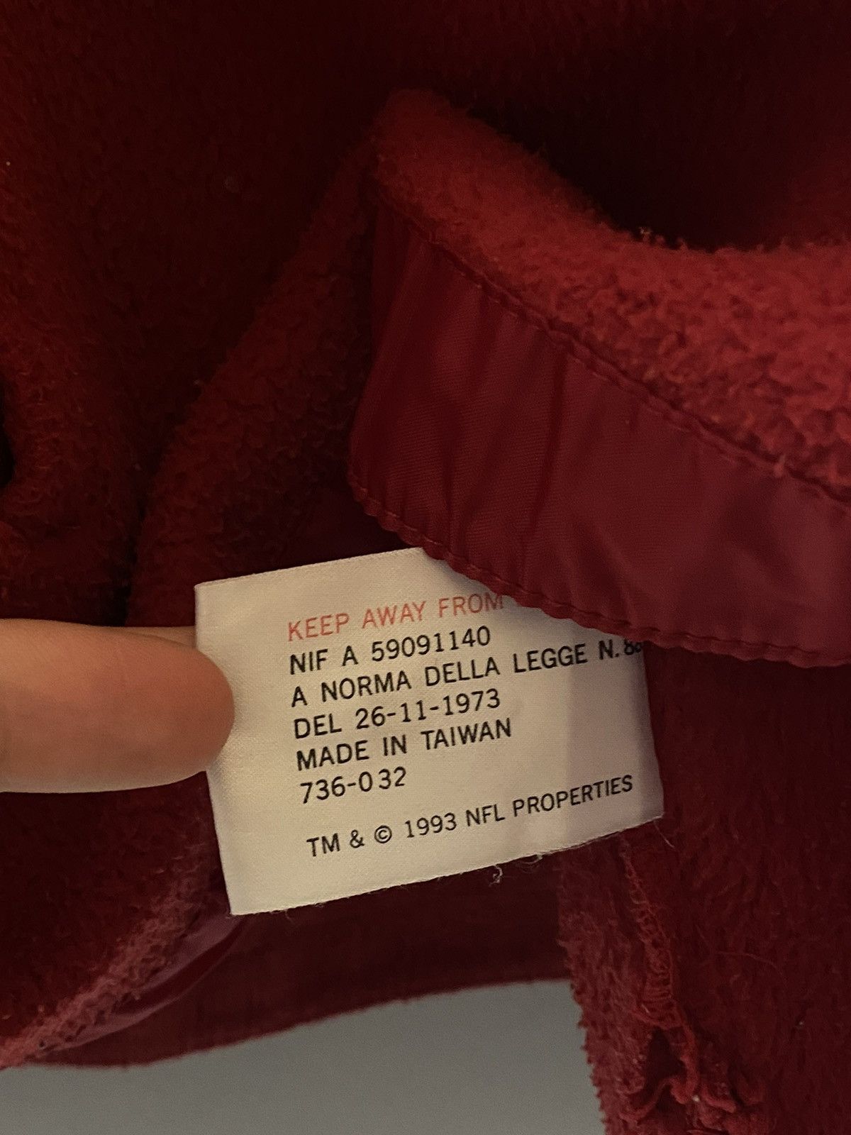 NFL × Vintage Vintage 90s NFL Redskins Washington Fleece Pullover Sweater Size US M / EU 48-50 / 2 - 22 Thumbnail