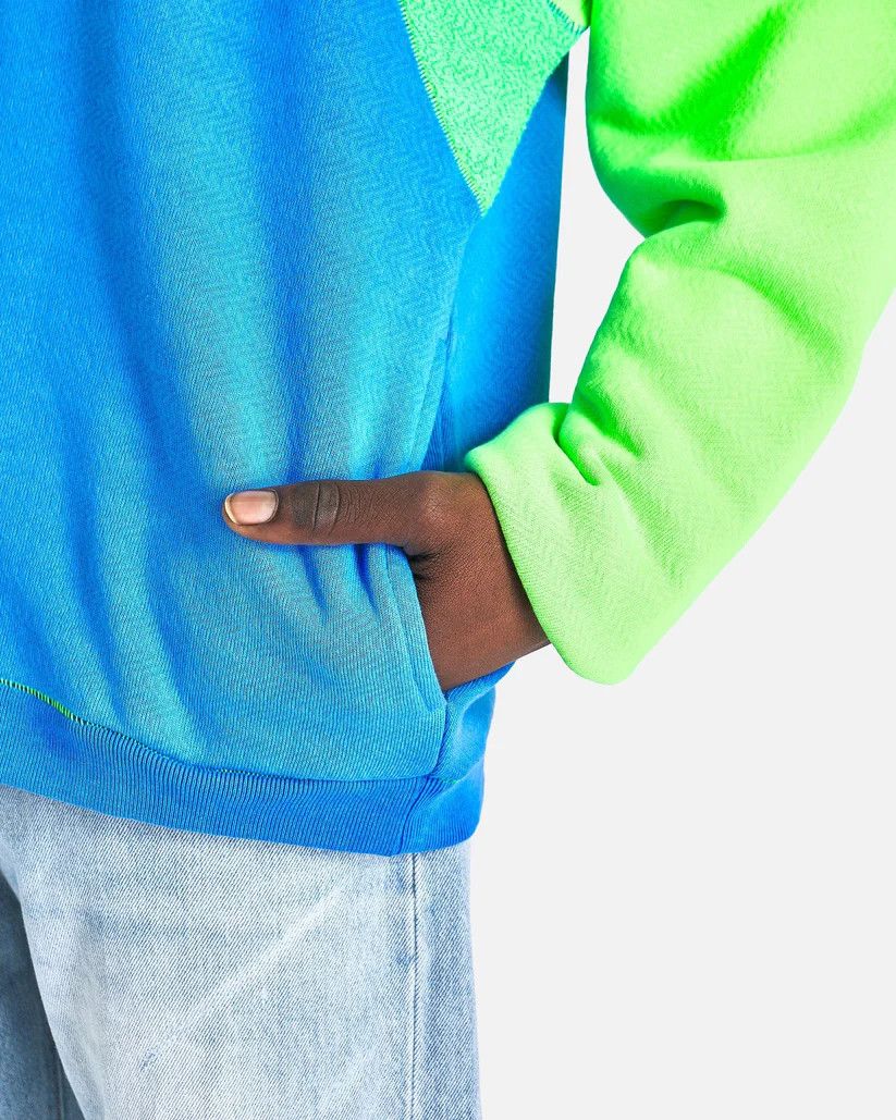 ERL o1s1v1r1oon0925 Rainbow Knit Hoodie in Blue Size US L / EU 52-54 / 3 - 6 Thumbnail