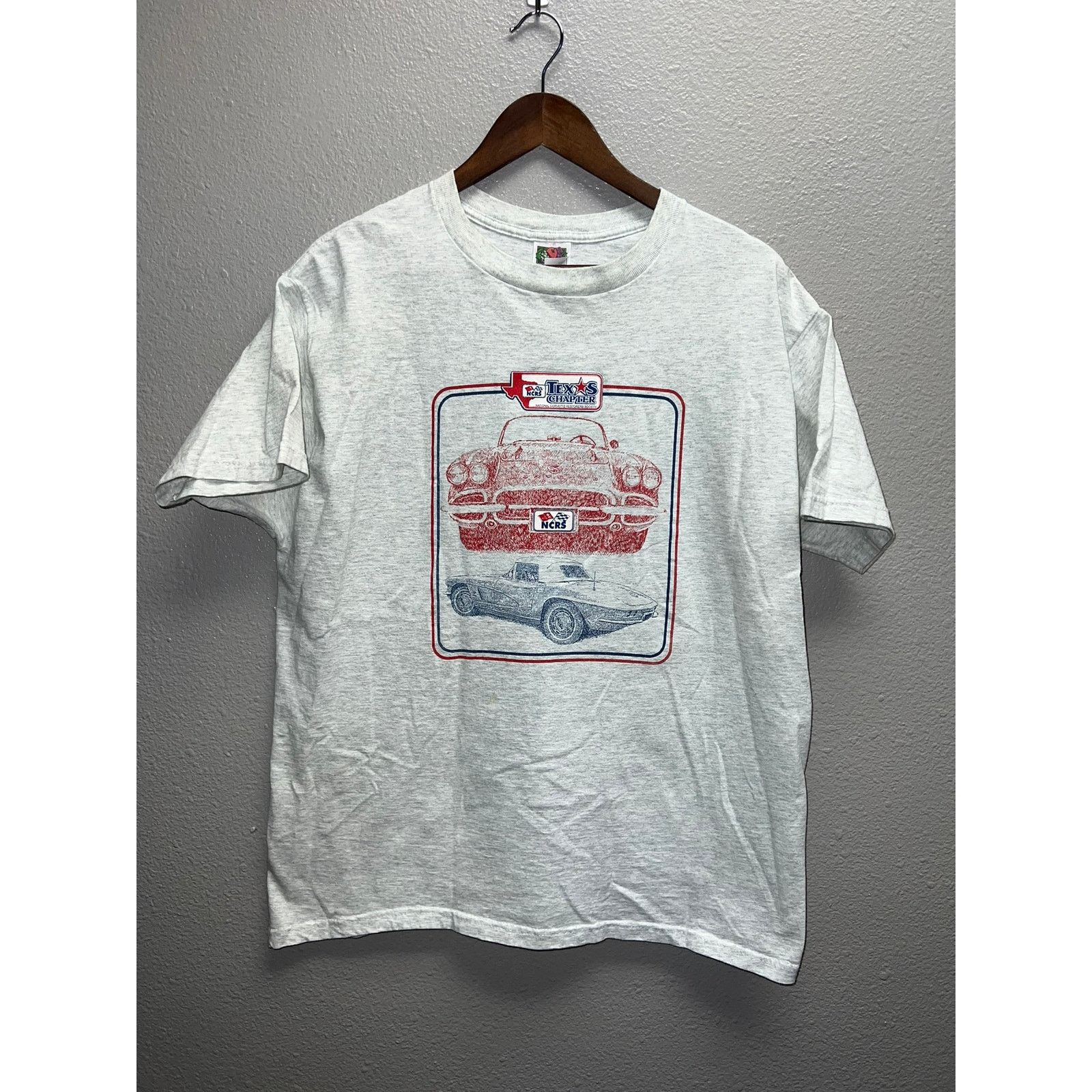 Fruit Of The Loom Vintage Corvette Shirt National Restorer Texas Car Tee 90s L Size US L / EU 52-54 / 3 - 1 Thumbnail