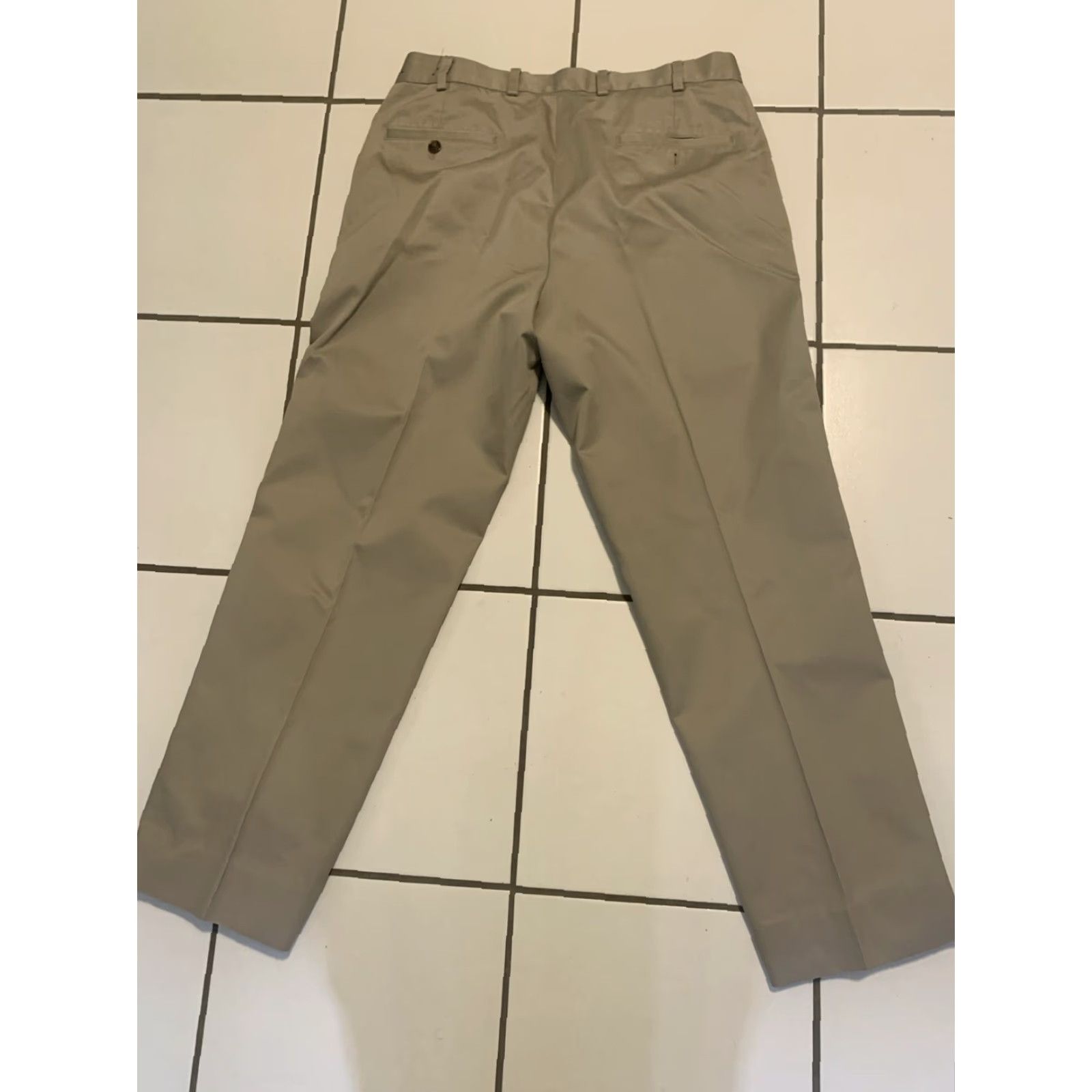Brooks Brothers Brooks Brothers Beige Chino Pants Men's 35x29 Regular Fit Flat Front Lightweight Stretch Size US 35 - 2 Thumbnail