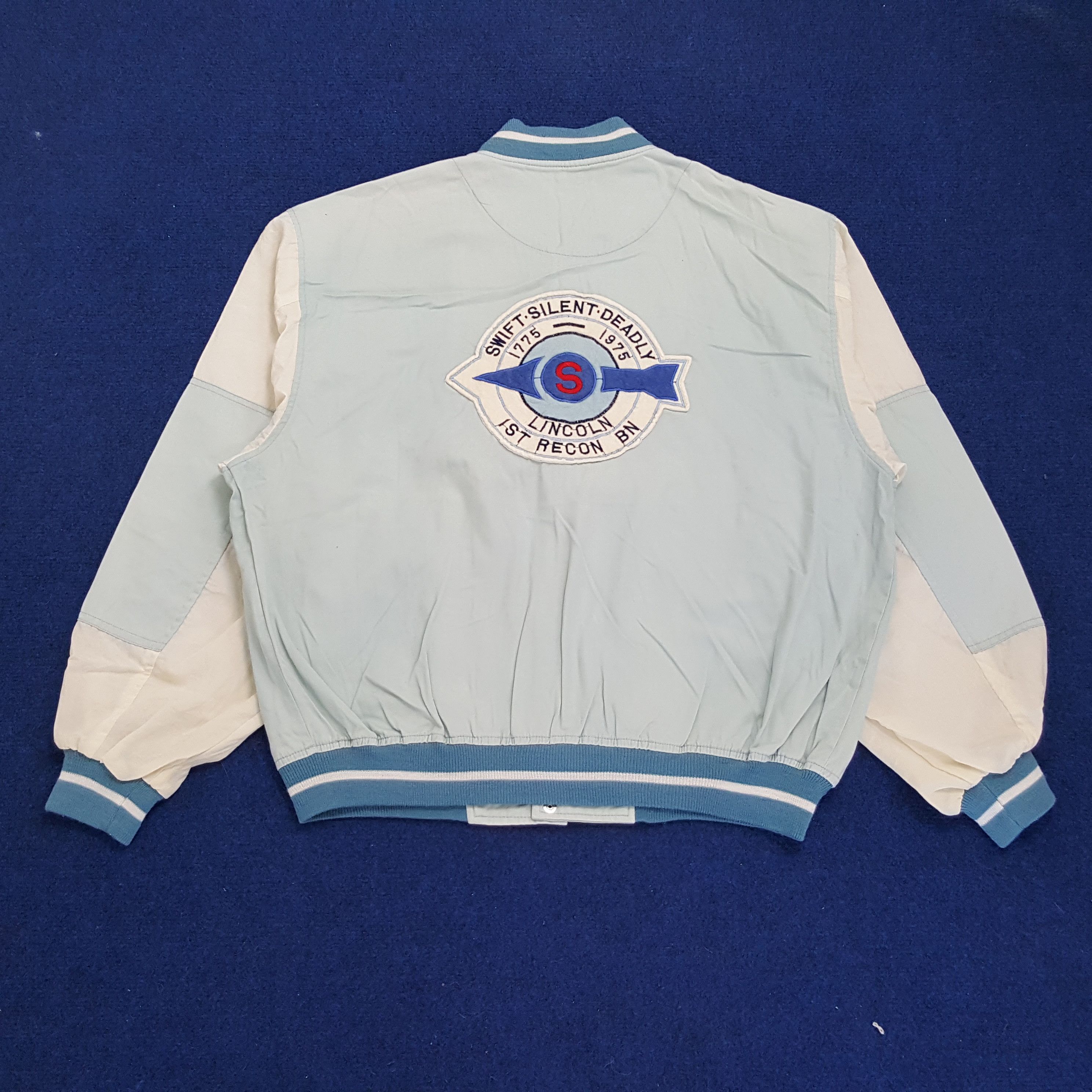 Vintage Vintage Lincoln Swift Silent Deadly Varsity Jacket Size US L / EU 52-54 / 3 - 1 Thumbnail