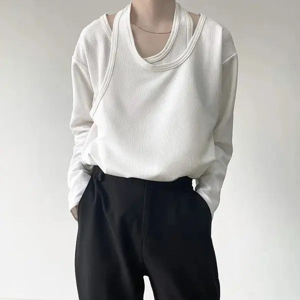 VIBE Korean fashion style long sleeve halter T-shirt Size US M / EU 48-50 / 2 - 1 Thumbnail