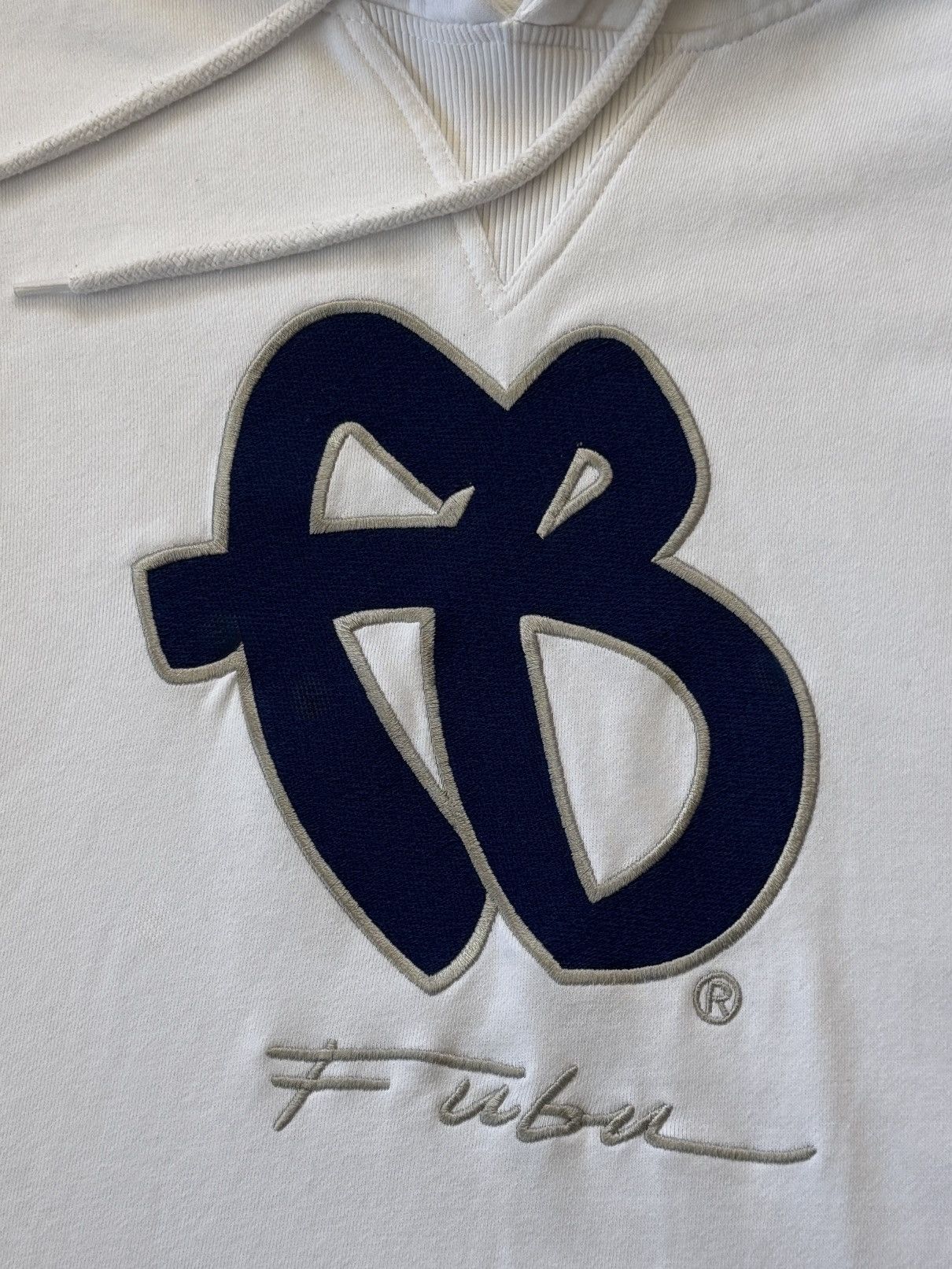 Fubu Vintage Fubu Oversized White Boxy Fit Hoodie Size US XL / EU 56 / 4 - 2 Thumbnail