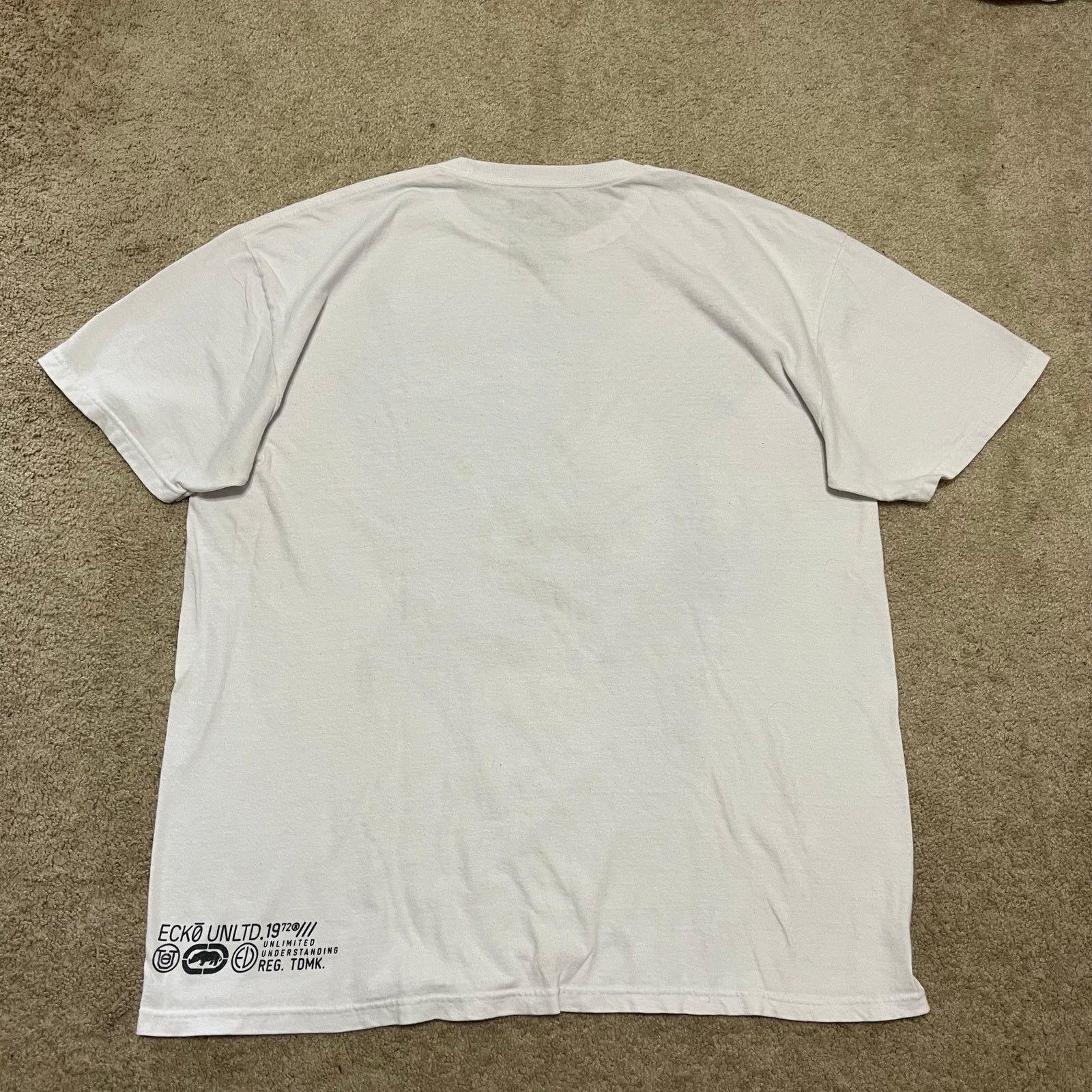 Ecko Unltd. Ecko Unltd Y2K Skater Rhino Graphic White Shirt XL Size US XL / EU 56 / 4 - 2 Thumbnail
