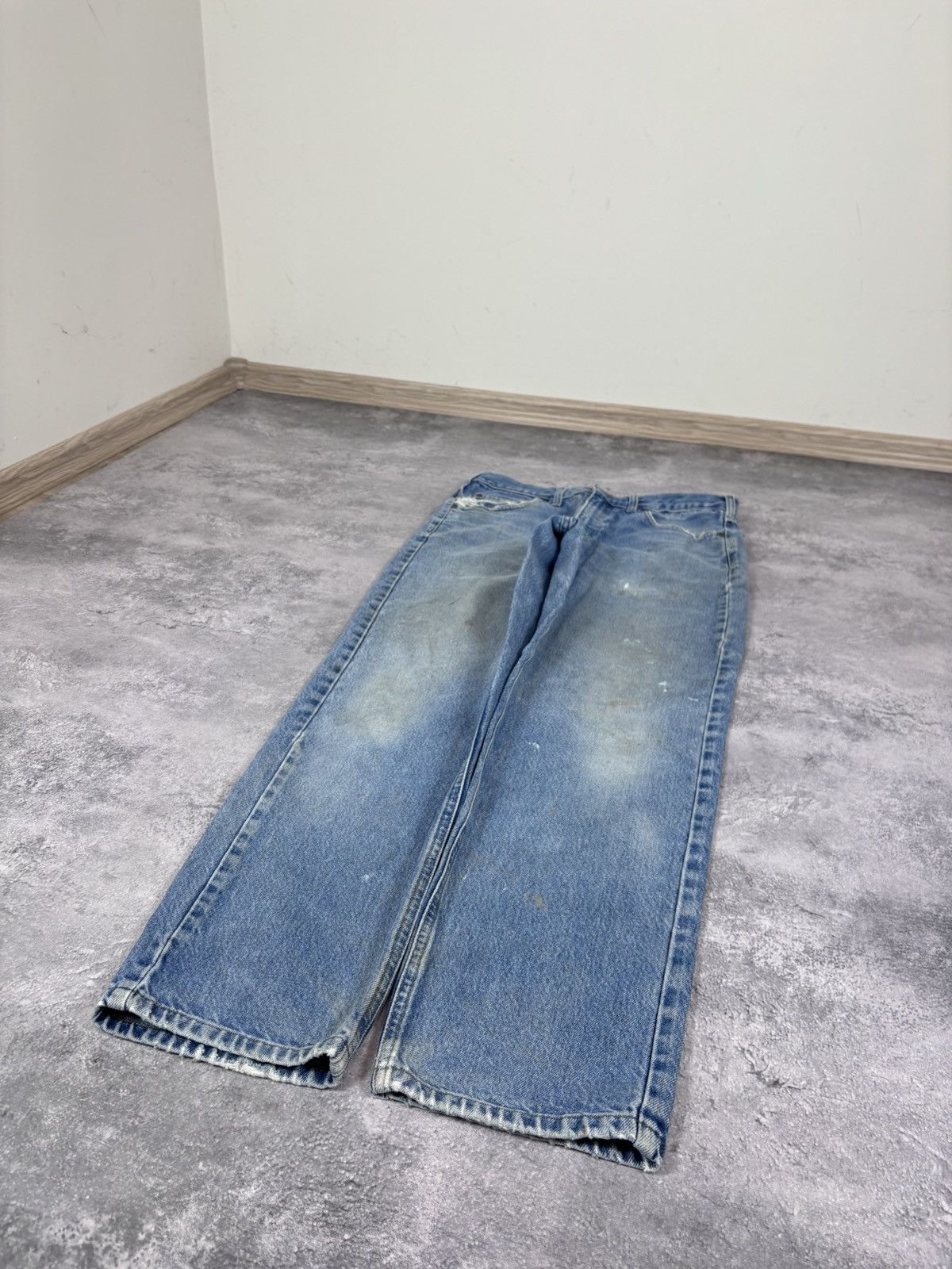 Carhartt Carhartt Men’s Denim Jeans Faded Blue Distressed Workwear Size US 34 / EU 50 - 11 Thumbnail