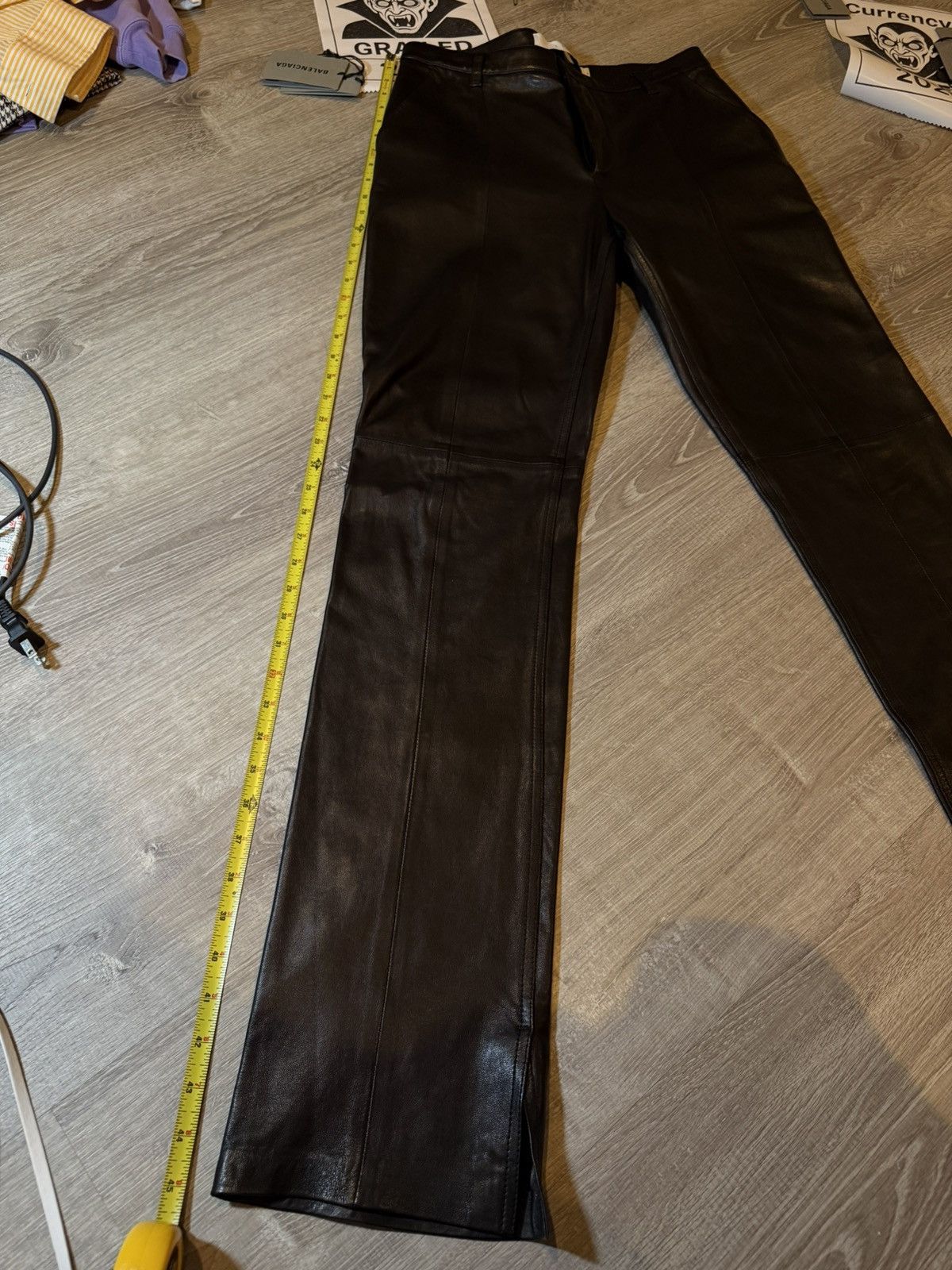 Iro IRO Paris Lamb Leather Boot Cut Pants Size US 30 / EU 46 - 18 Thumbnail