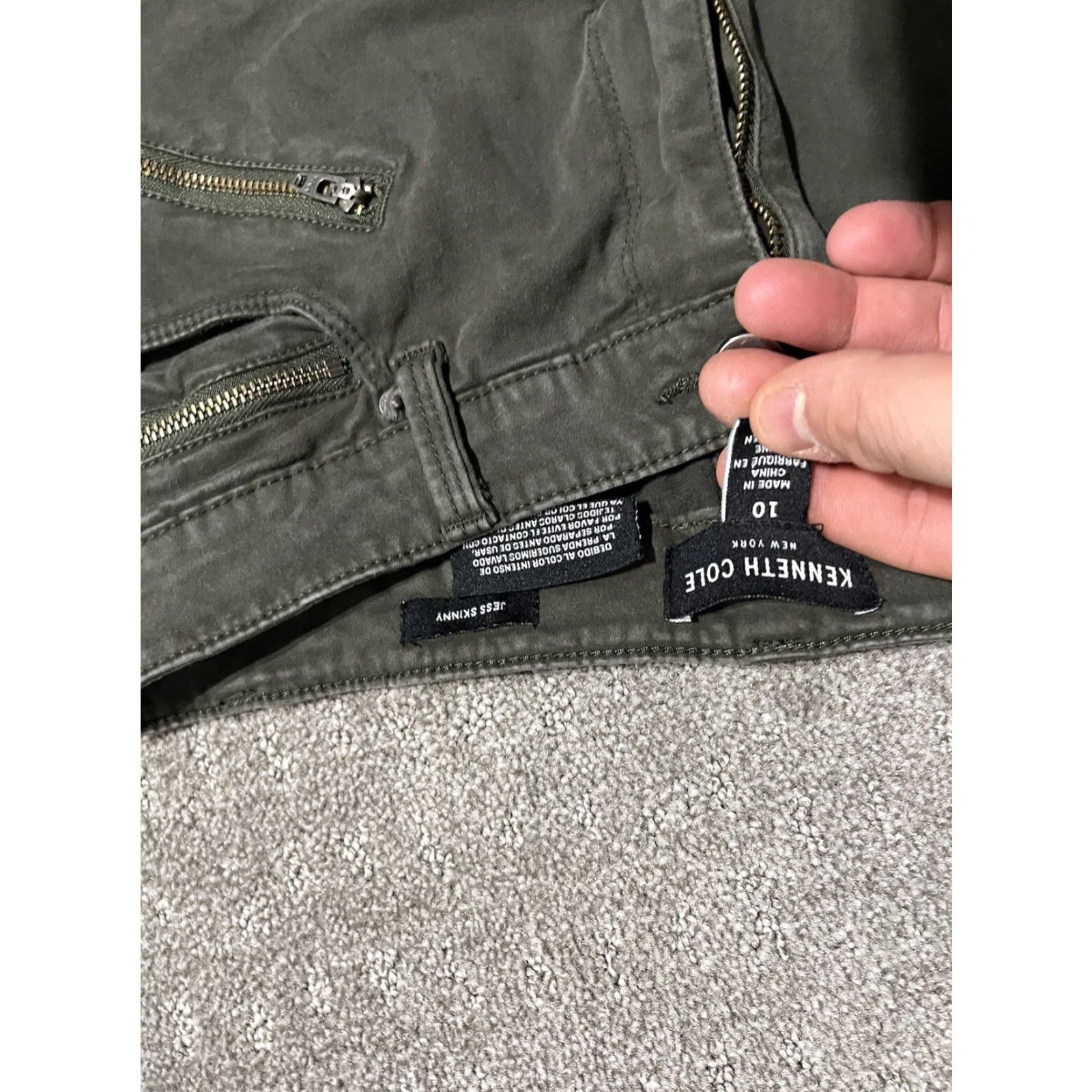 Kenneth Cole Kenneth Cole Skinny Jeans Womens Size 10 Mid Rise Stretch Green Size 32" / US 10 / IT 46 - 6 Thumbnail