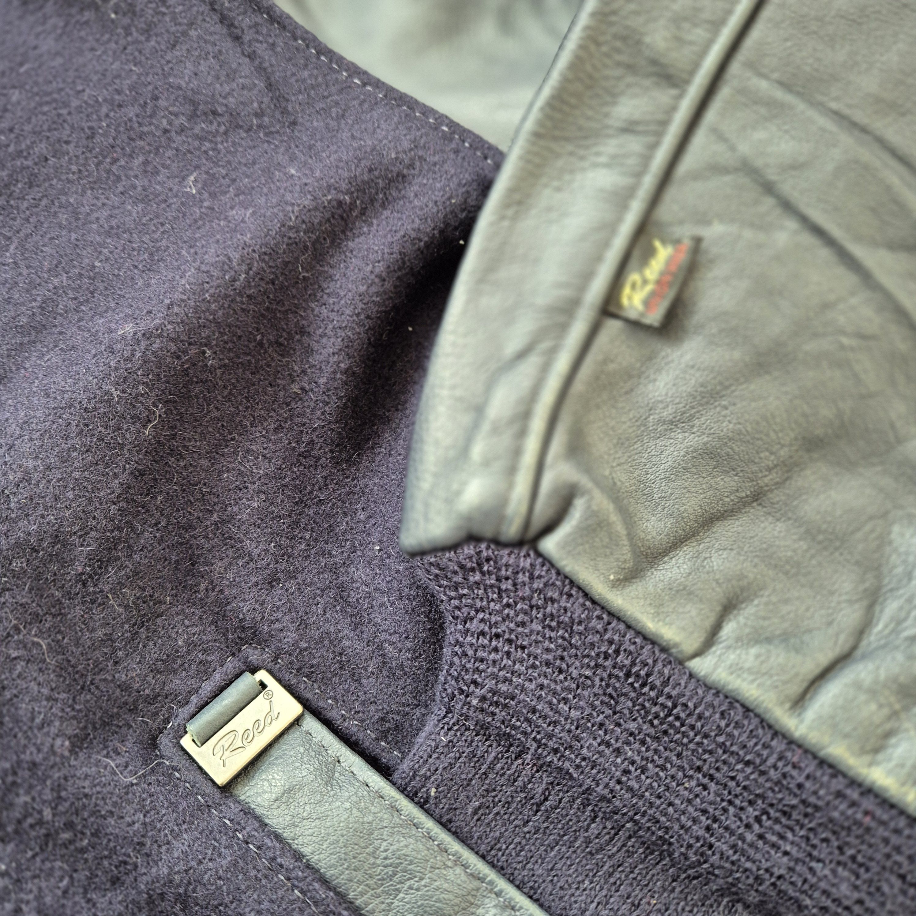 Reed Reed Leather Varsity Jacket Wool Leather, Premium Vintage Size US XXL / EU 58 / 5 - 2 Thumbnail