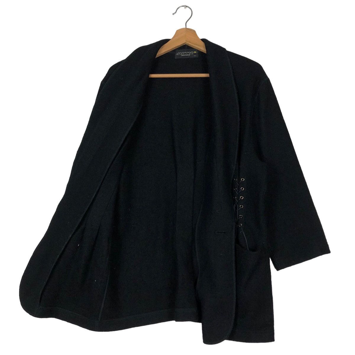 Issey Miyake 🔥Rich Black Punk Design Jacket Bondage Junko Koshino Size US M / EU 48-50 / 2 - 11 Thumbnail