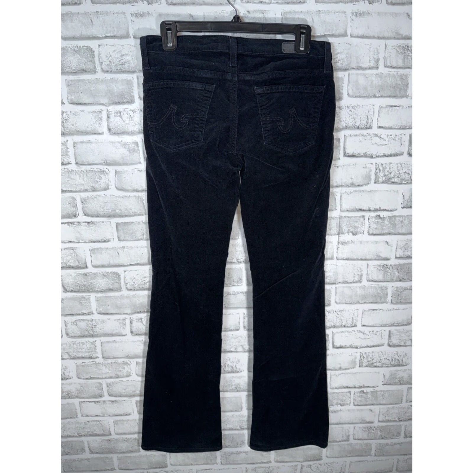 Vintage VINTAGE Adriano Goldschmied The Angel Black Corduroy Bootcut Pants Womens 27R Slim Low Rise 34in Inseam Black Boots? Size 27" / US 4 / IT 40 - 6 Thumbnail