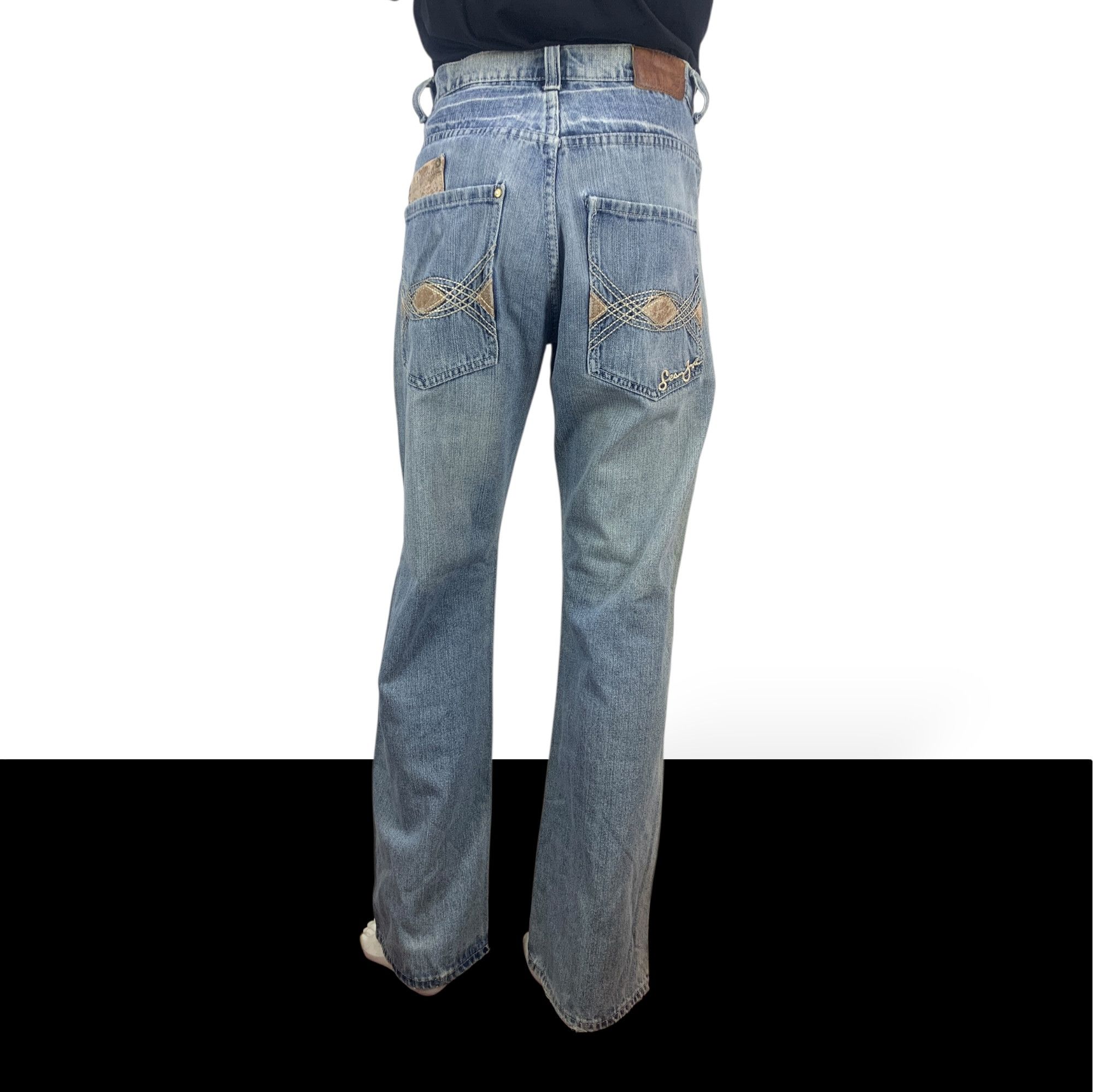 Sean John Sean John Baggy Denim Jeans Embroided Logo Jeans Hip Hop Size US 32 / EU 48 - 2 Thumbnail