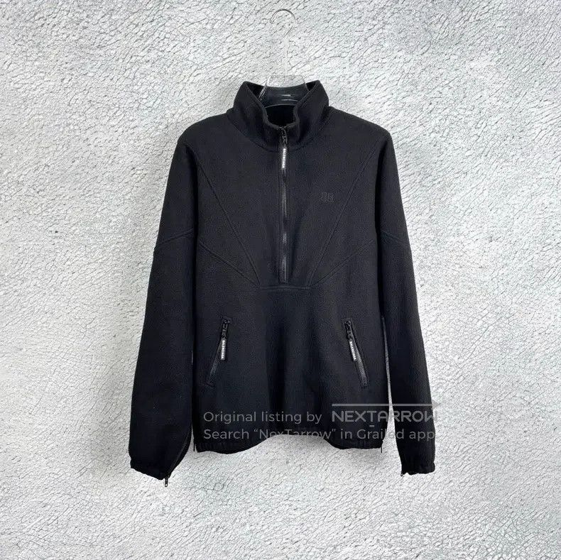 Balenciaga Balenciaga Black Half-Zip Fleece Fleece Sweatshirt Jacket Size US S / EU 44-46 / 1 - 1 Thumbnail