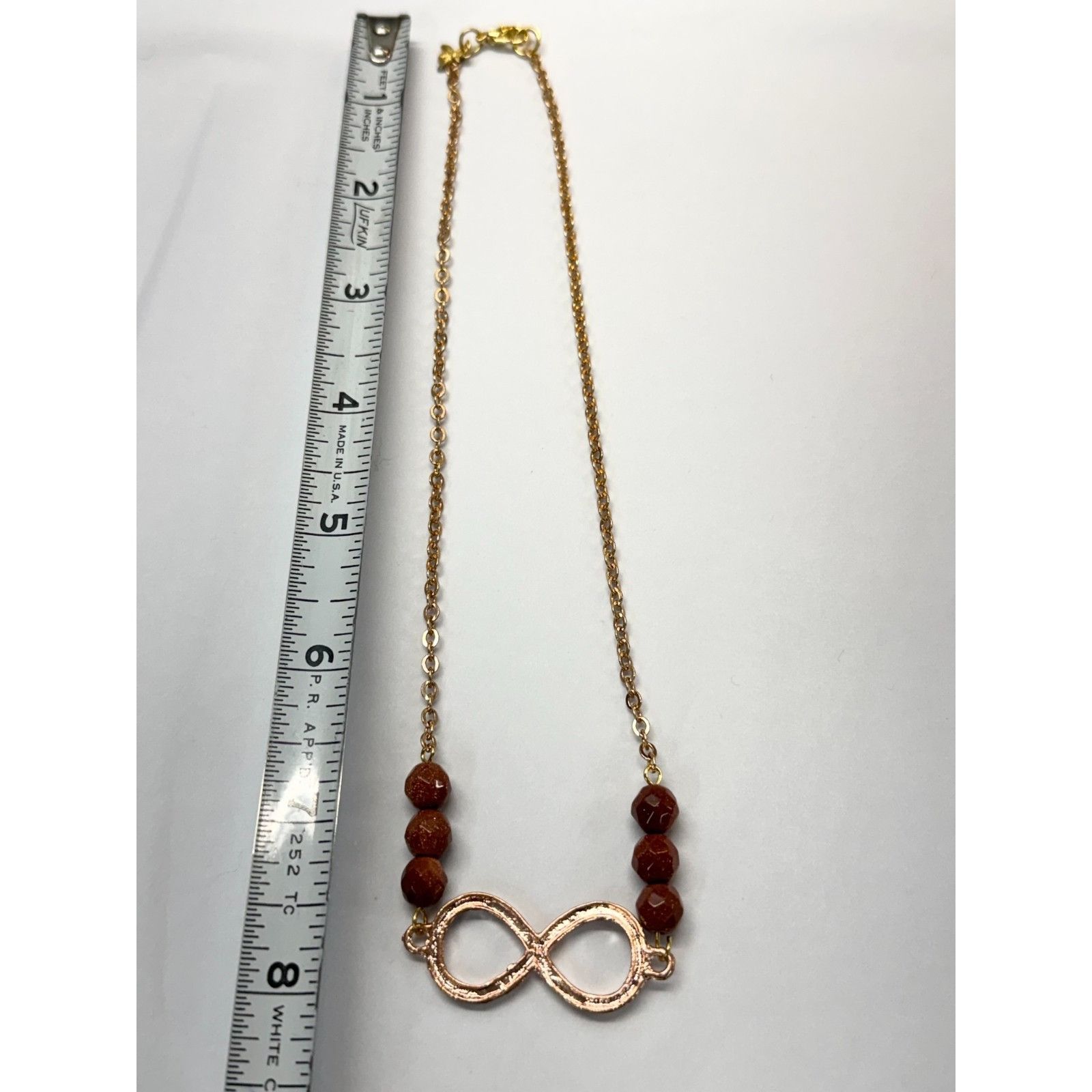 Vintage Vintage rhinestone infinity sign sandstone semi precious bea Size ONE SIZE - 7 Thumbnail