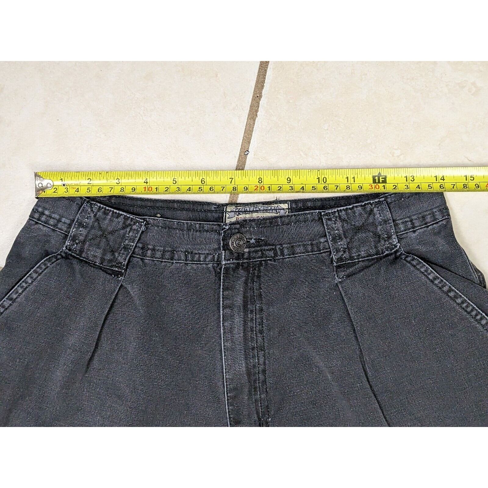 Other Vtg Men Zeppelin 30x28 Black Cargo Pocket Pants Tapered Leg Size US 30 / EU 46 - 6 Thumbnail