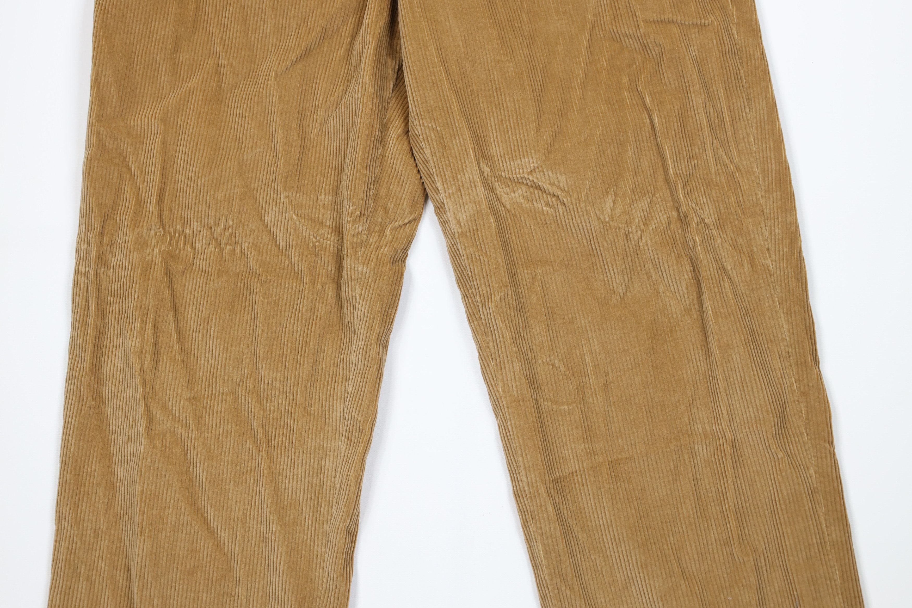 L.L. Bean Vintage LL Bean Wide Leg Corduroy Chino Pants Beige Cotton Size US 35 - 3 Thumbnail