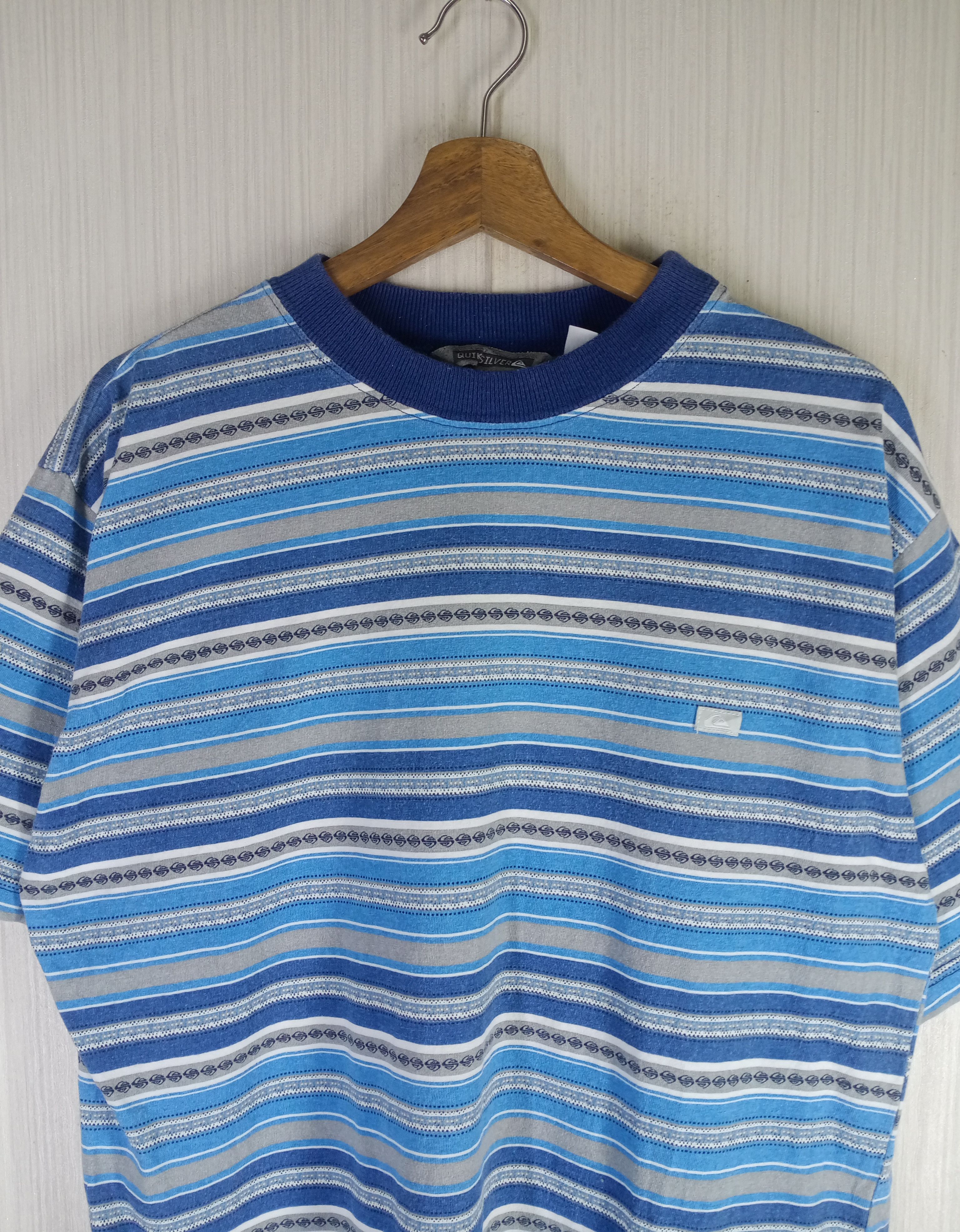 Quiksilver Rare Vintage Quiksilver Stripes Tshirt Size US L / EU 52-54 / 3 - 3 Thumbnail