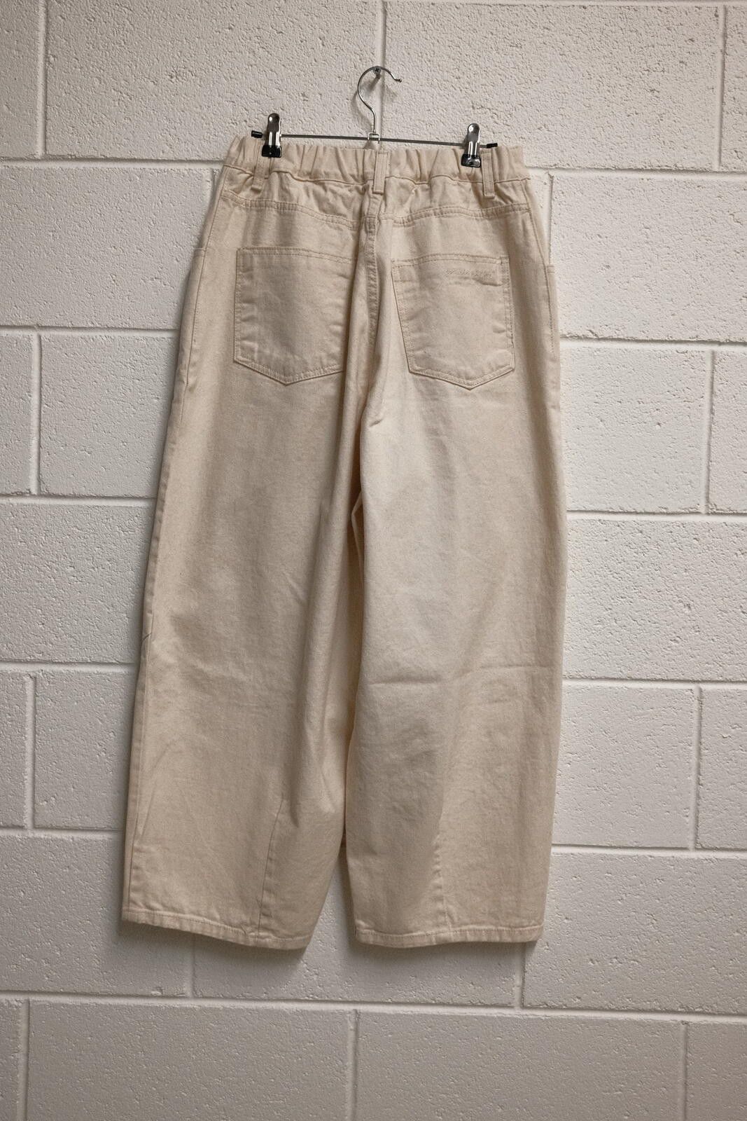 Other eStudio Niksen Cream Wide Leg Pants Size 30" / US 8 / IT 44 - 2 Thumbnail