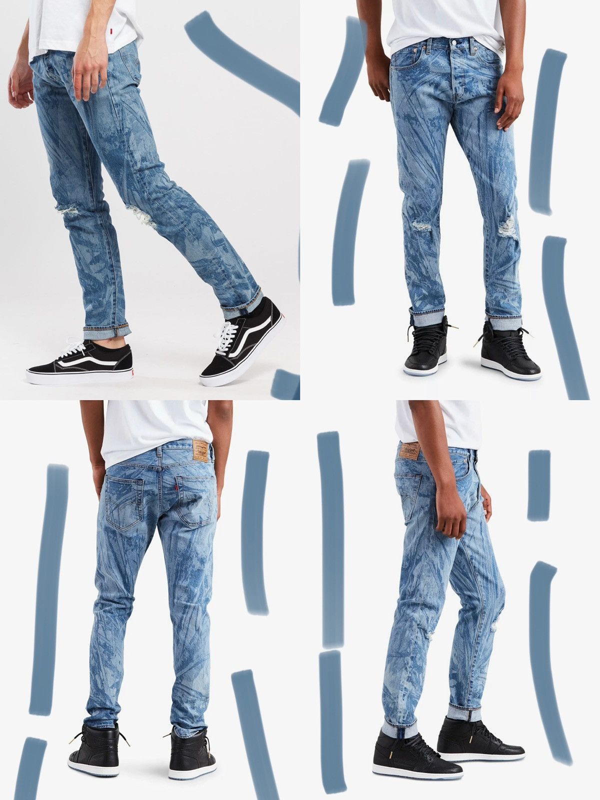 Levi's × Levi's Made & Crafted × Levi's Vintage Clothing BNWT JUSTIN TIMBERLAKE 501 ST Big E Slim Taper Washed Denim Jeans Pants Size US 33 - 7 Thumbnail