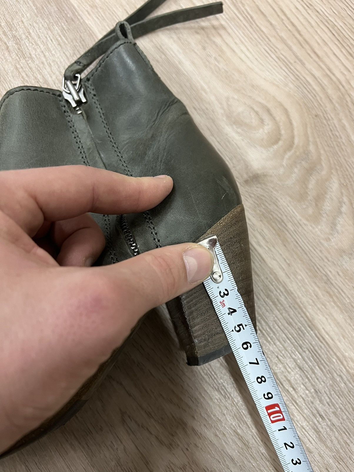 Acne Studios Acne Studios Ankle Boots Shearling Lined Pistol Olive Heels Size US 9 / IT 39 - 17 Thumbnail