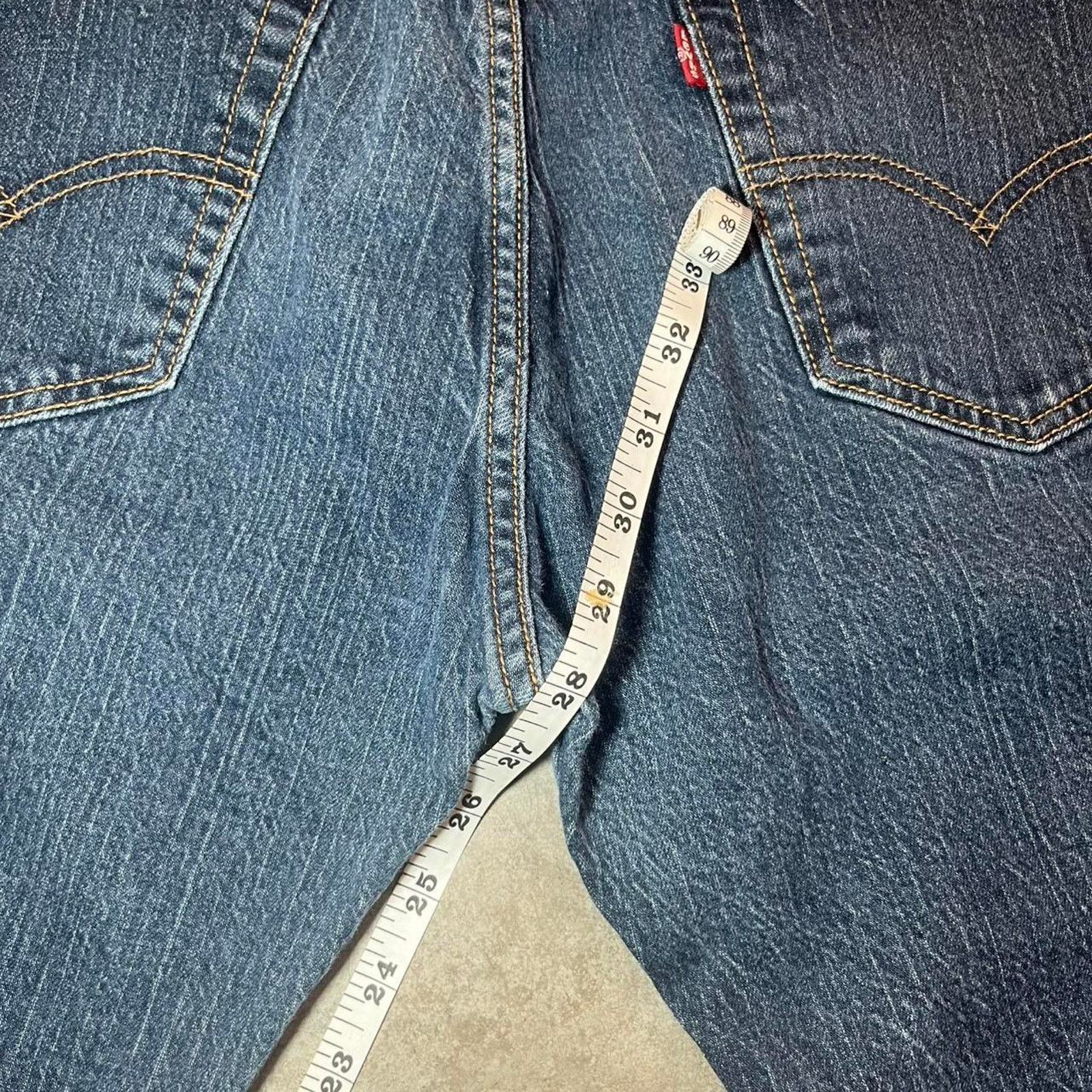 Levi's Levi’s 505 Blue Denim Regular Straight Fit Jeans Men’s Sz 32 Size US 32 / EU 48 - 4 Thumbnail
