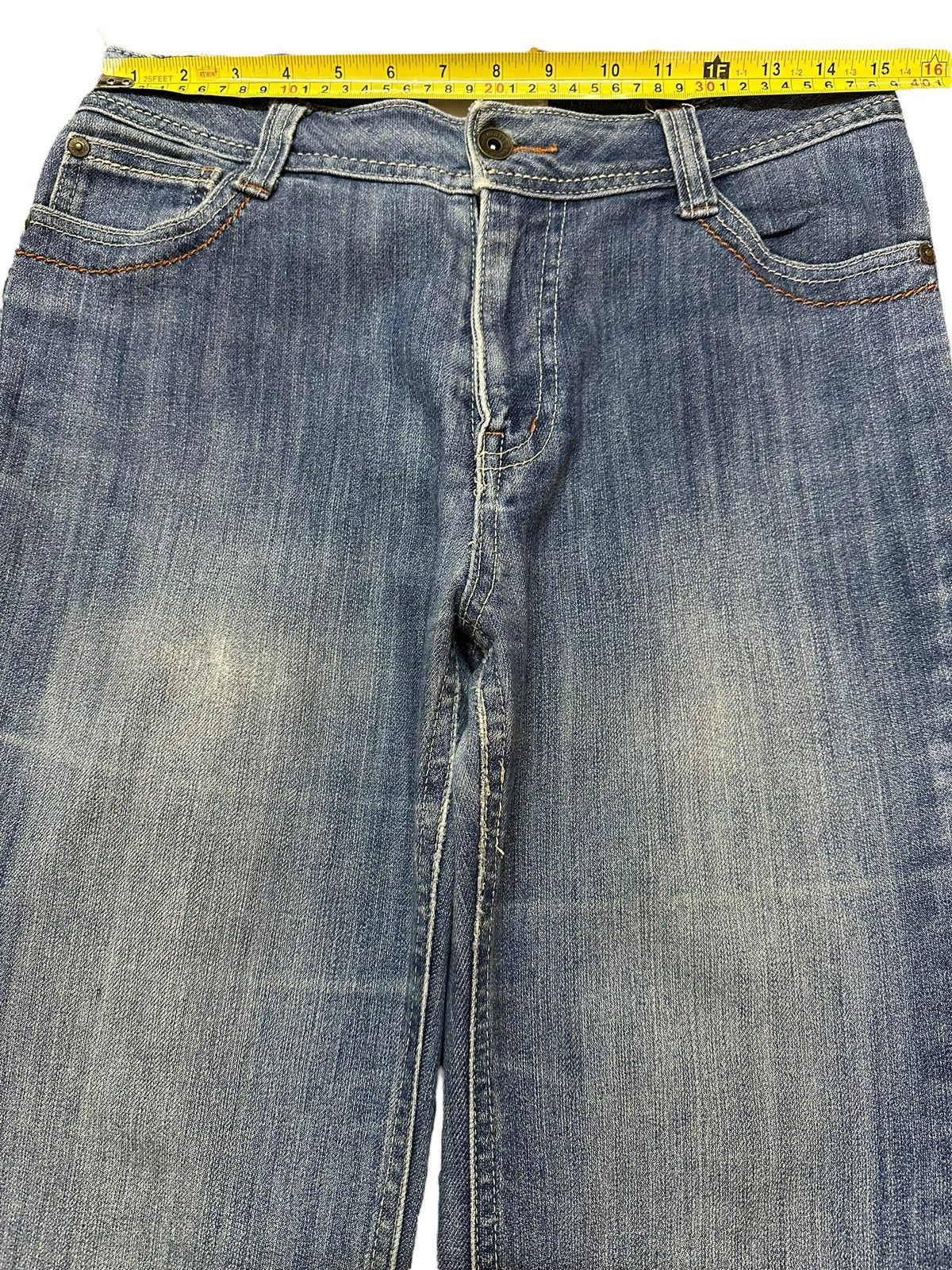 If Six Was Nine Vintage Japanese Brand Blue Faded Wash Style Wide Leg Jeans Size US 30 / EU 46 - 11 Thumbnail
