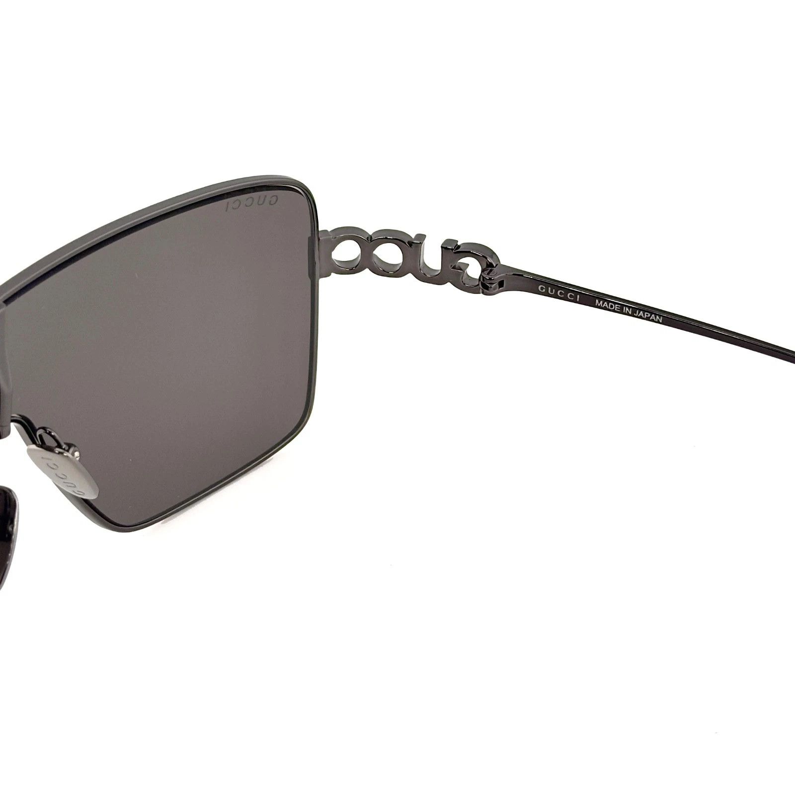 Gucci GUCCI 1936 Gg1936S Gray Black Logo Metal Mask Sunglasses 002 Size ONE SIZE - 7 Thumbnail