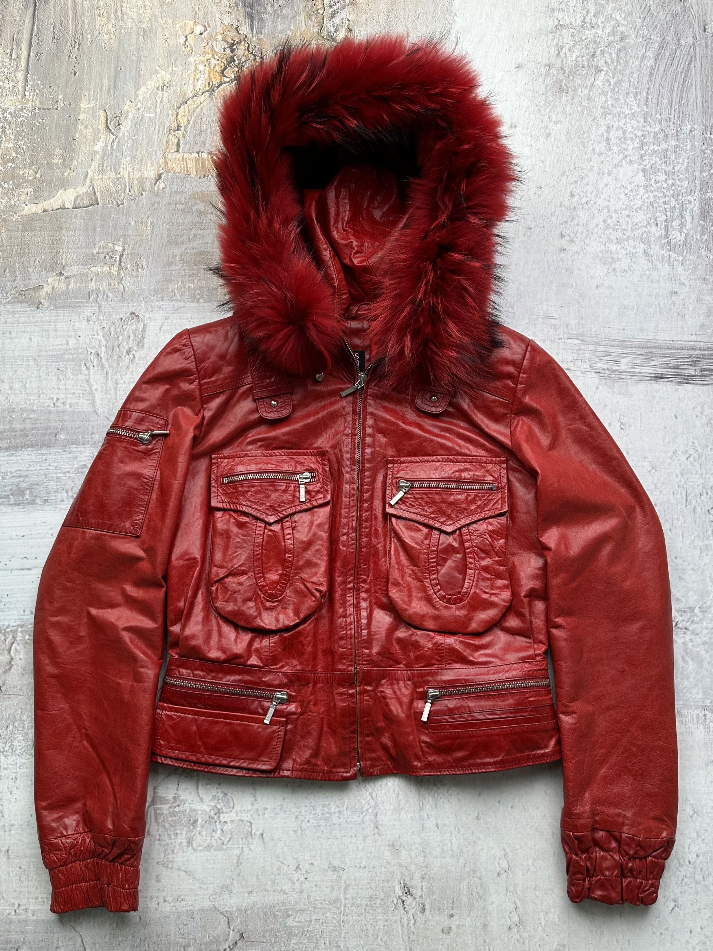 Vintage Blended Leather Carved Jacket