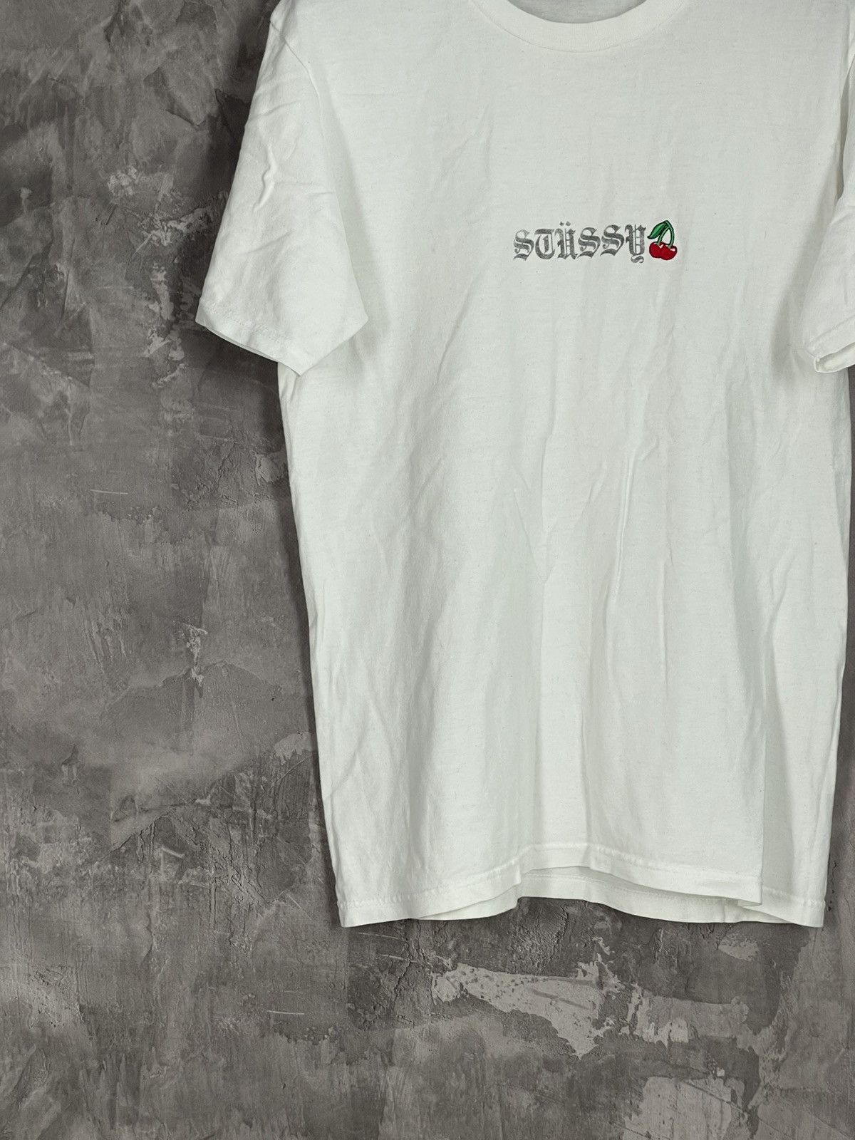 Stussy × Vintage Basic Stussy Logo Cherry Y2K T-Shirt Size US S / EU 44-46 / 1 - 5 Thumbnail