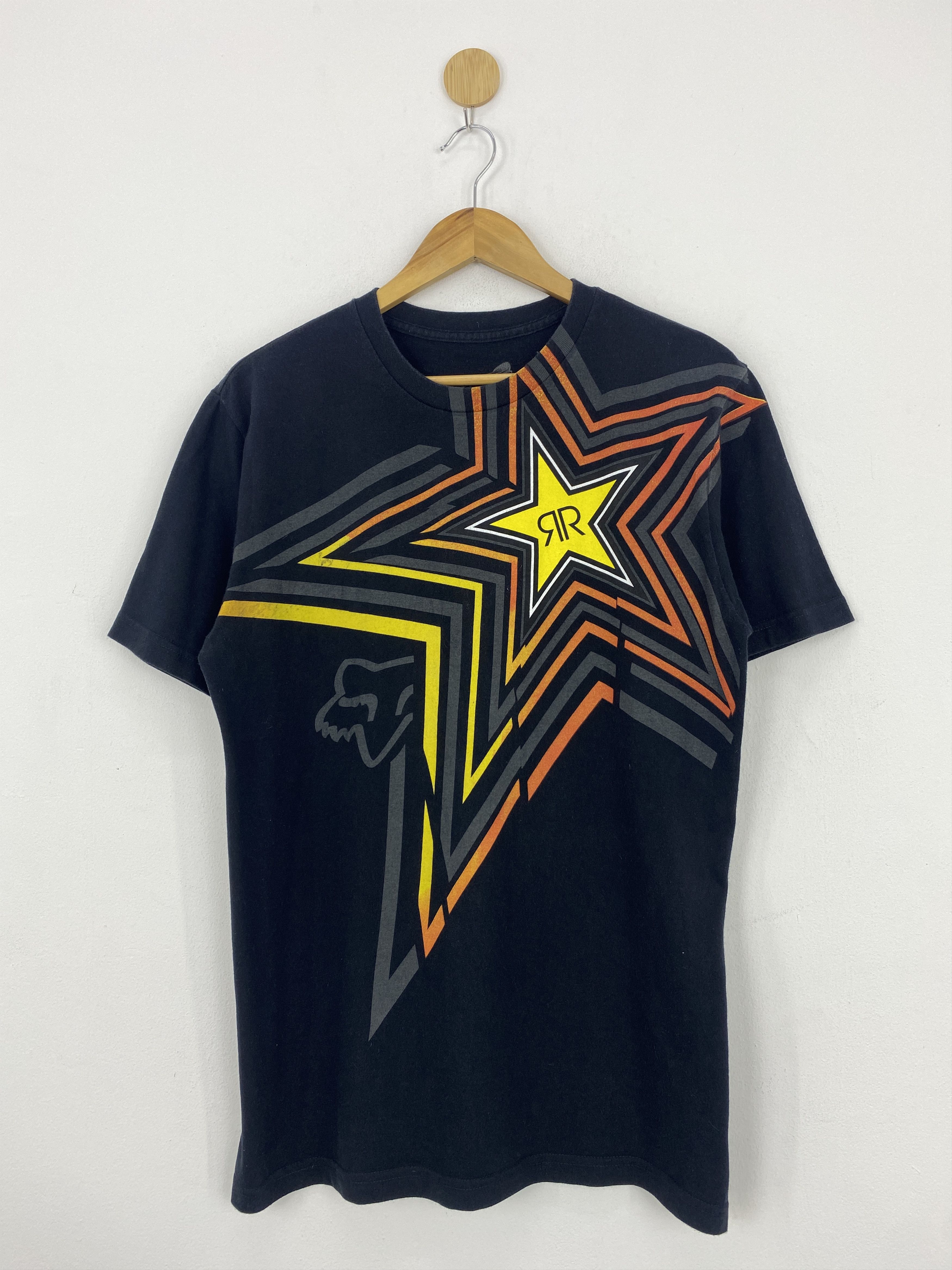 image of Vintage Fox Racing Rockstar Energy Drink Tshirt in Black, Men's (Size Medium)