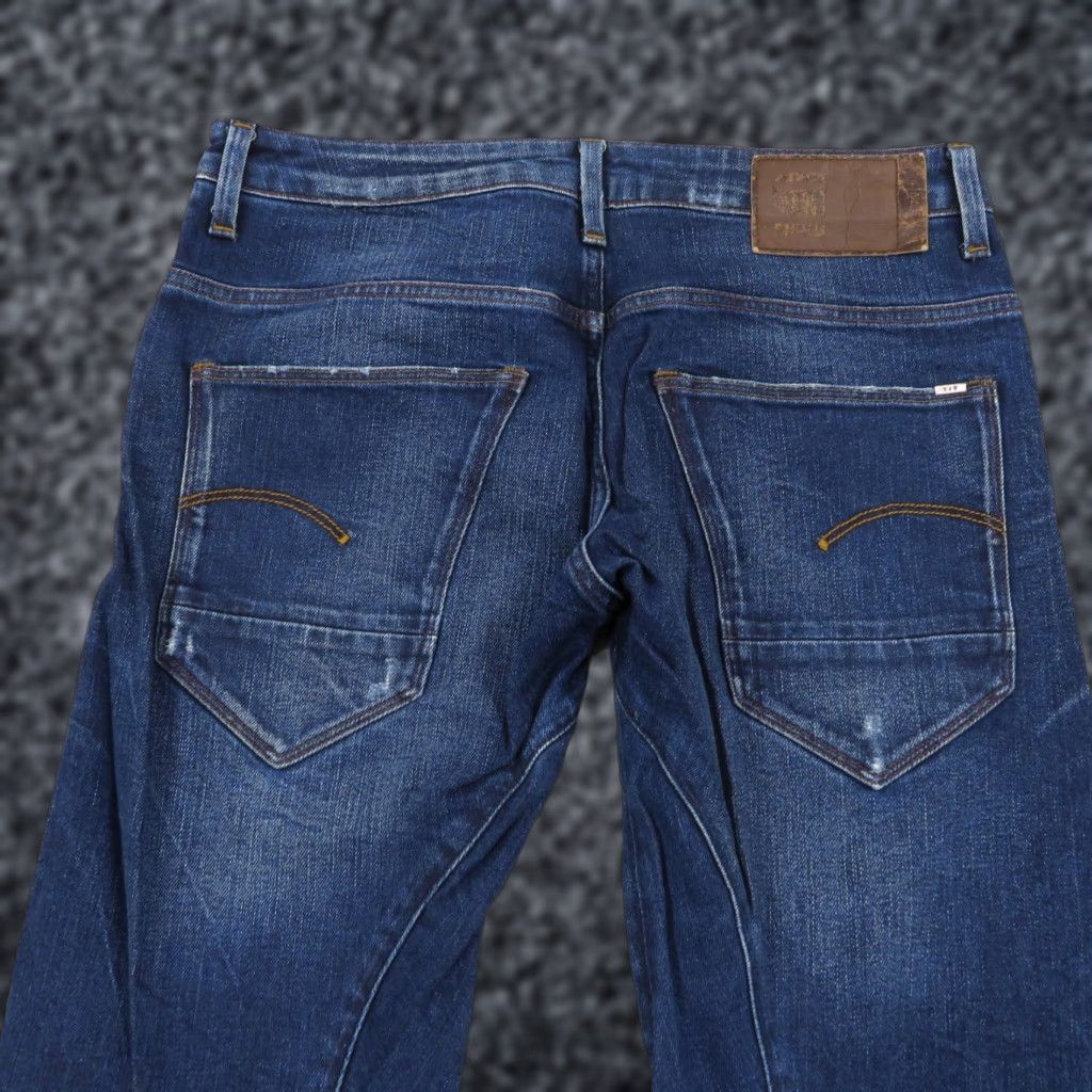 G-Star G Star Raw Jeans Men 32x32 ARC 3D Slim Dark Wash Indigo Fades Button Fly Stretch Jeans 32 Slim Blue Mens Size US 32 / EU 48 - 1 Thumbnail