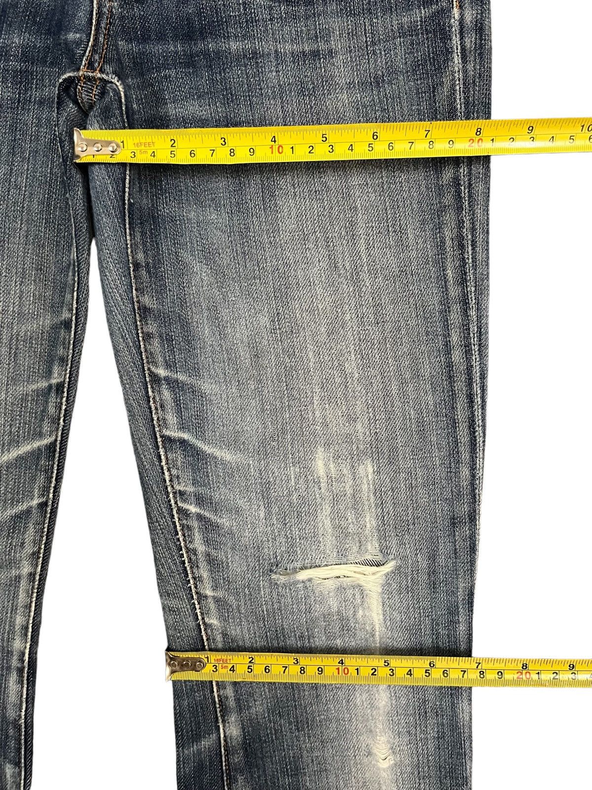 7 For All Mankind Vintage Japanese Brand Blue Washed Distressed Flare Jeans Size US 29 - 12 Thumbnail