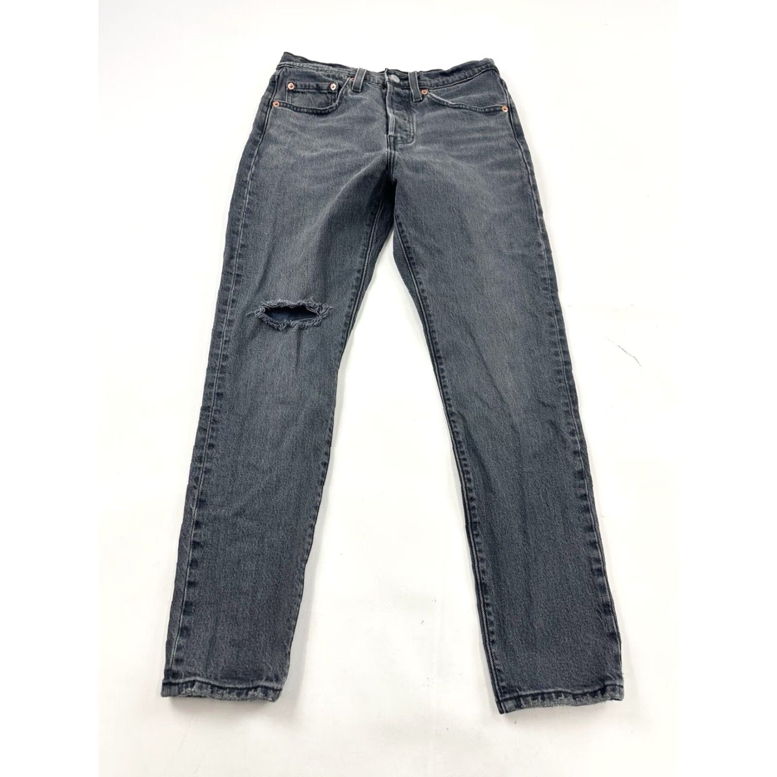 Levi's Levi’s Premium 501 Jeans Women’s 26x28 Ash Black Distressed Tapered Jeans Women's 26 Ash Black Distressed 501 Jeans Womens Size 26" / US 2 / IT 38 - 2 Thumbnail