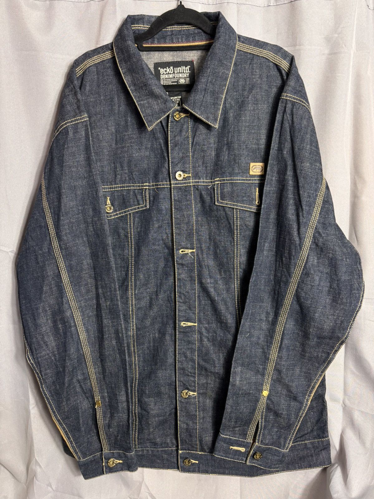 Vintage Ecko Unltd Denim Suede Accents Lightweight Jacket Size US XL / EU 56 / 4 - 1 Thumbnail