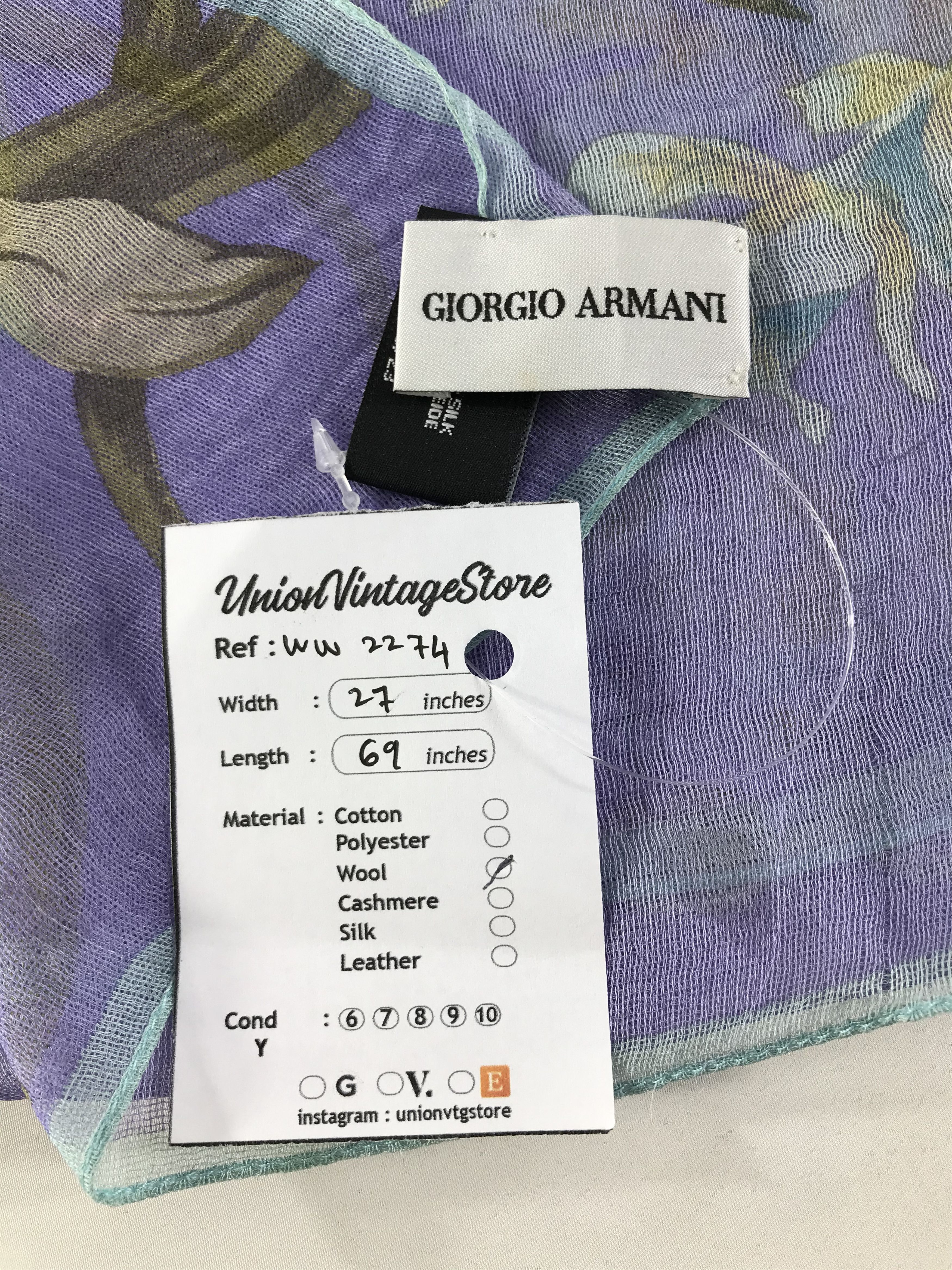 Giorgio Armani × Vintage Giorgio Armani Scarf / Muffler / Neckwear - WW2274 Size ONE SIZE - 4 Thumbnail
