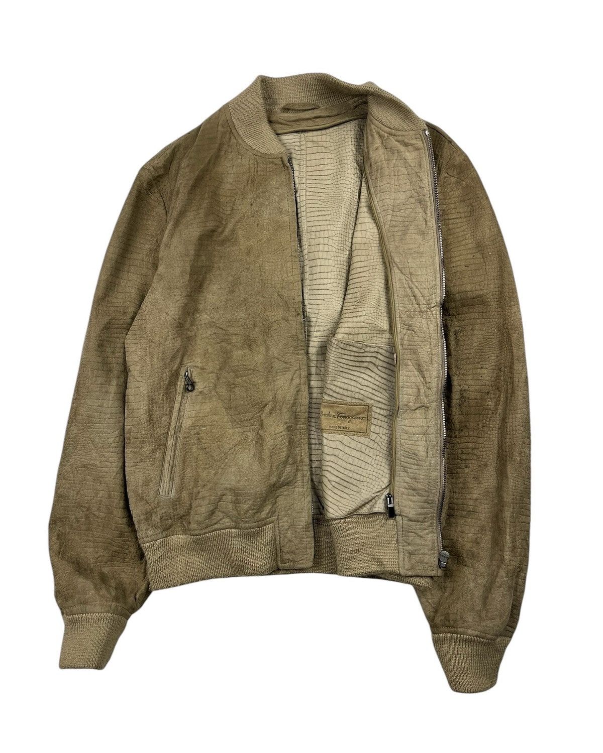 Salvatore Ferragamo Salvatone Ferragamo Leather bomber Size US M / EU 48-50 / 2 - 2 Thumbnail