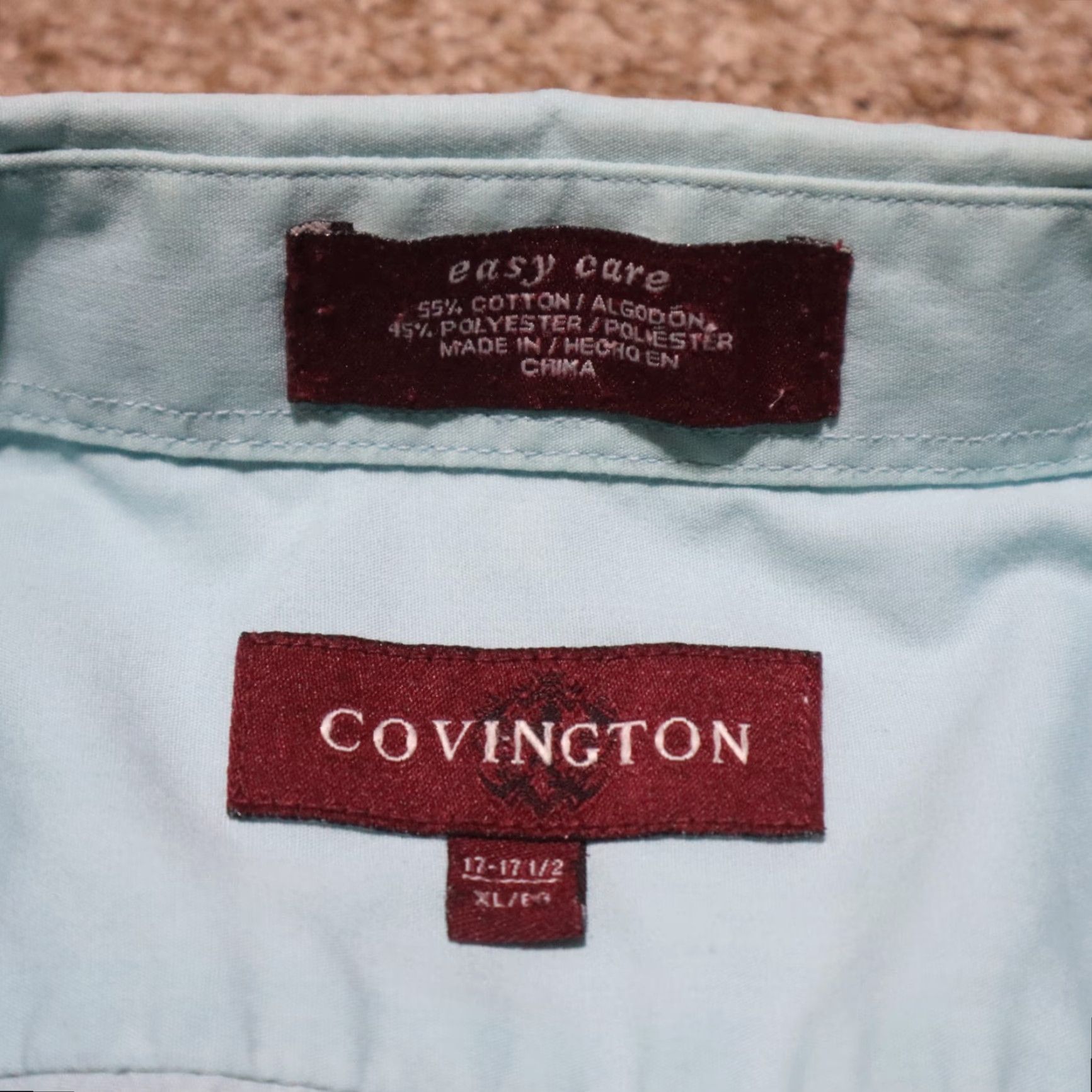 Vintage VINTAGE Covington Solid Blue Cotton Long Sleeve Button-Up Shirt Adult Men XL Casual Formal Size US XL / EU 56 / 4 - 4 Thumbnail