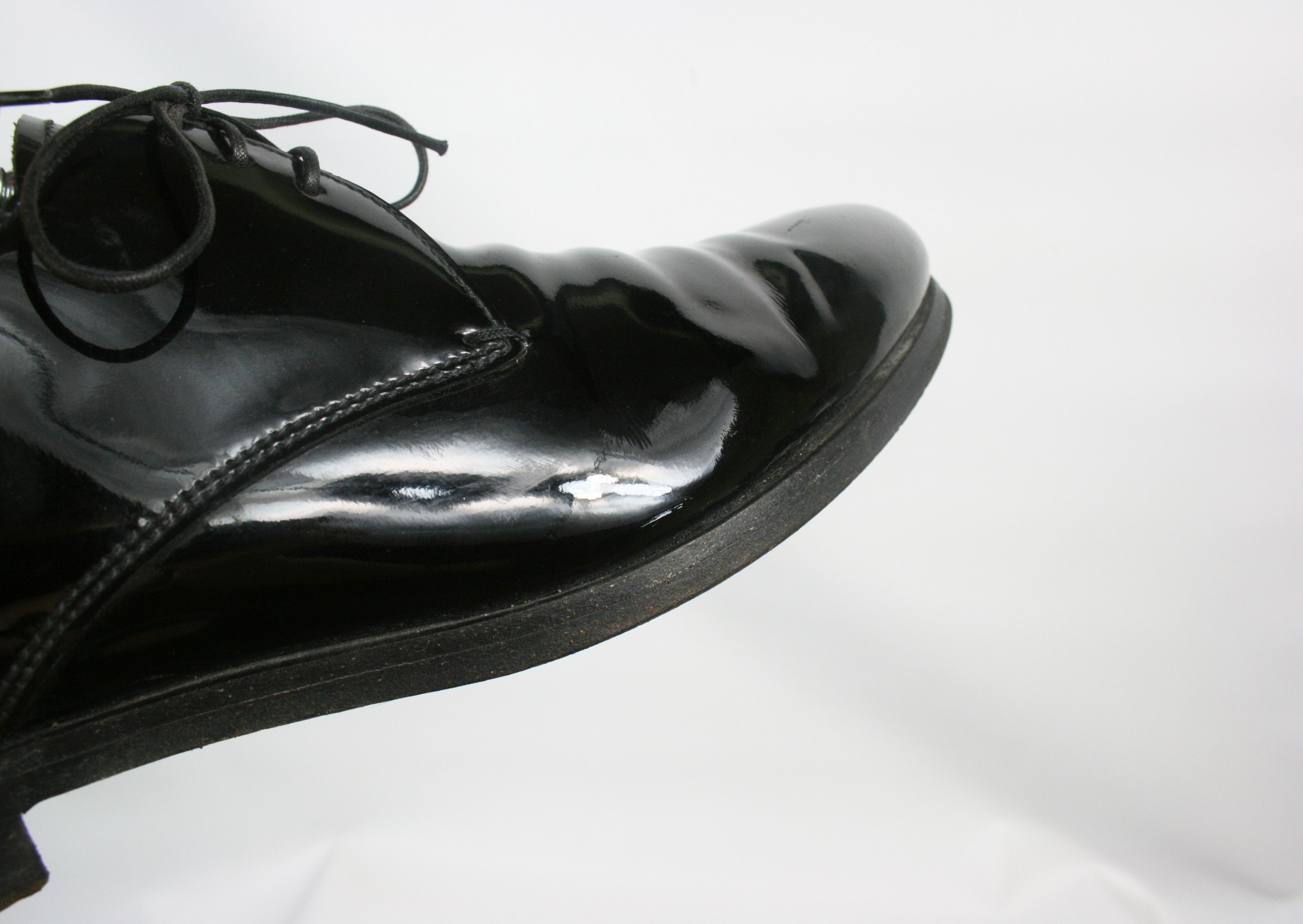 Prada 2008 Mainline Patent Leather Derby Shoes Size US 8 / EU 41 - 8 Thumbnail