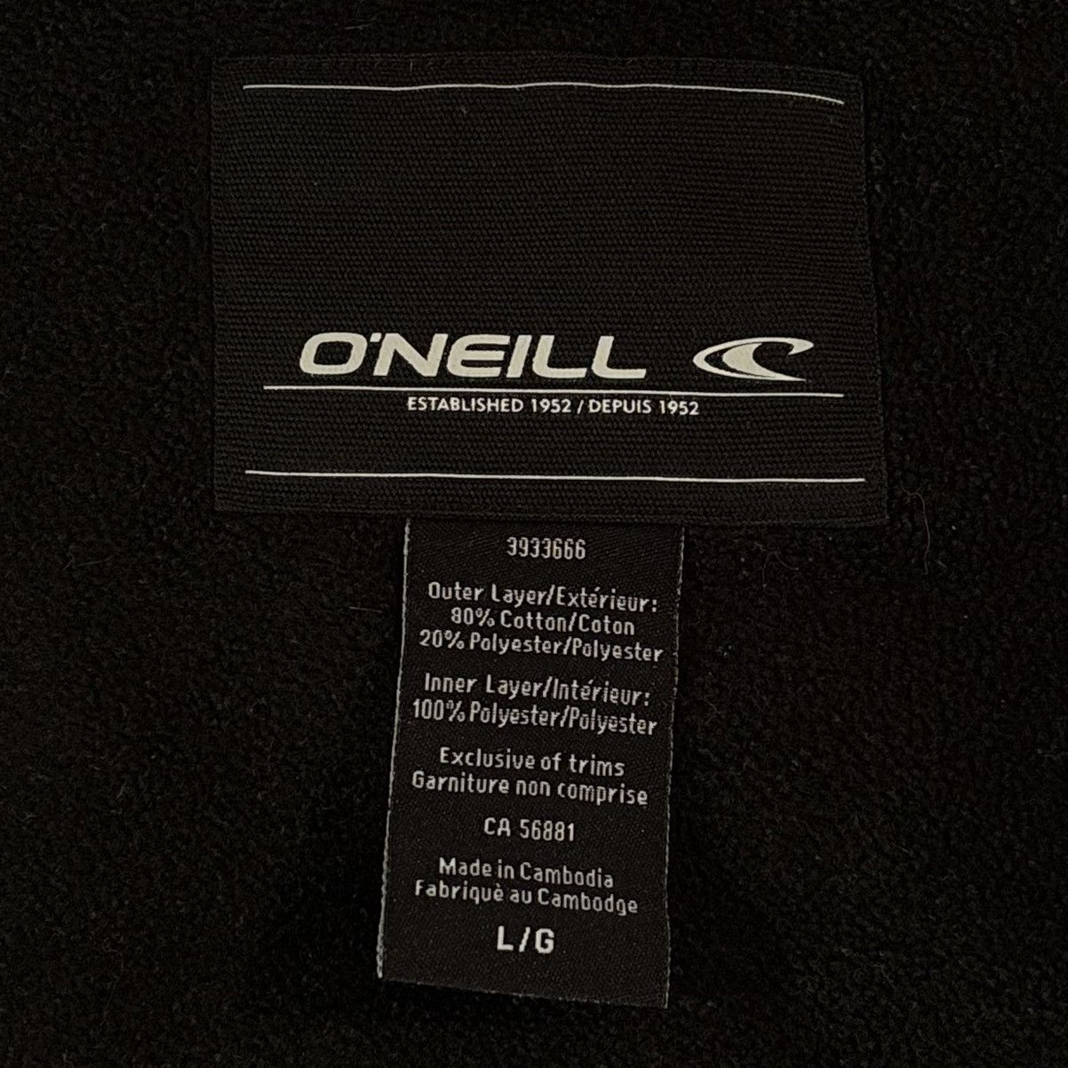 O'Neill Y2K O'Neill Stitch Geometric Fleece Lined Zip Up Hoodie Sz L Size US L / EU 52-54 / 3 - 13 Thumbnail