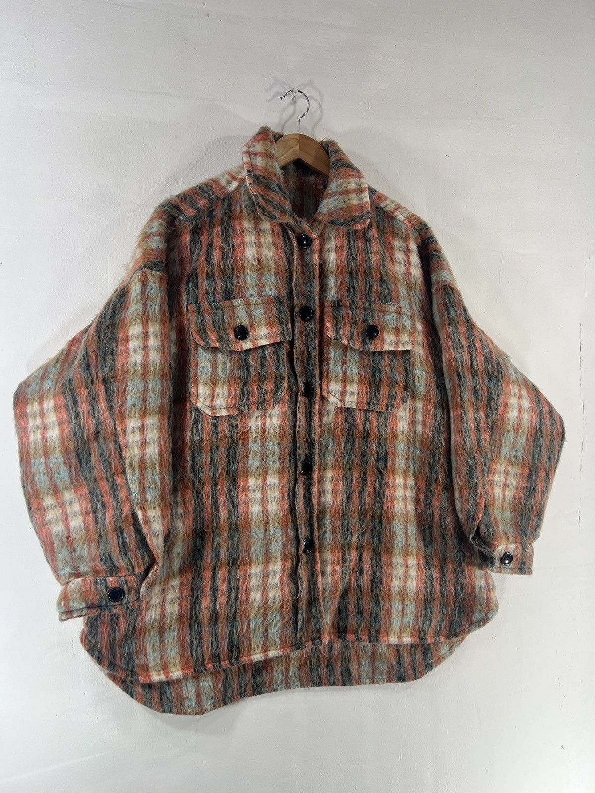 Japanese Brand Vintage Rare Design Mohair Button ups jacket Size US XXL / EU 58 / 5 - 6 Thumbnail