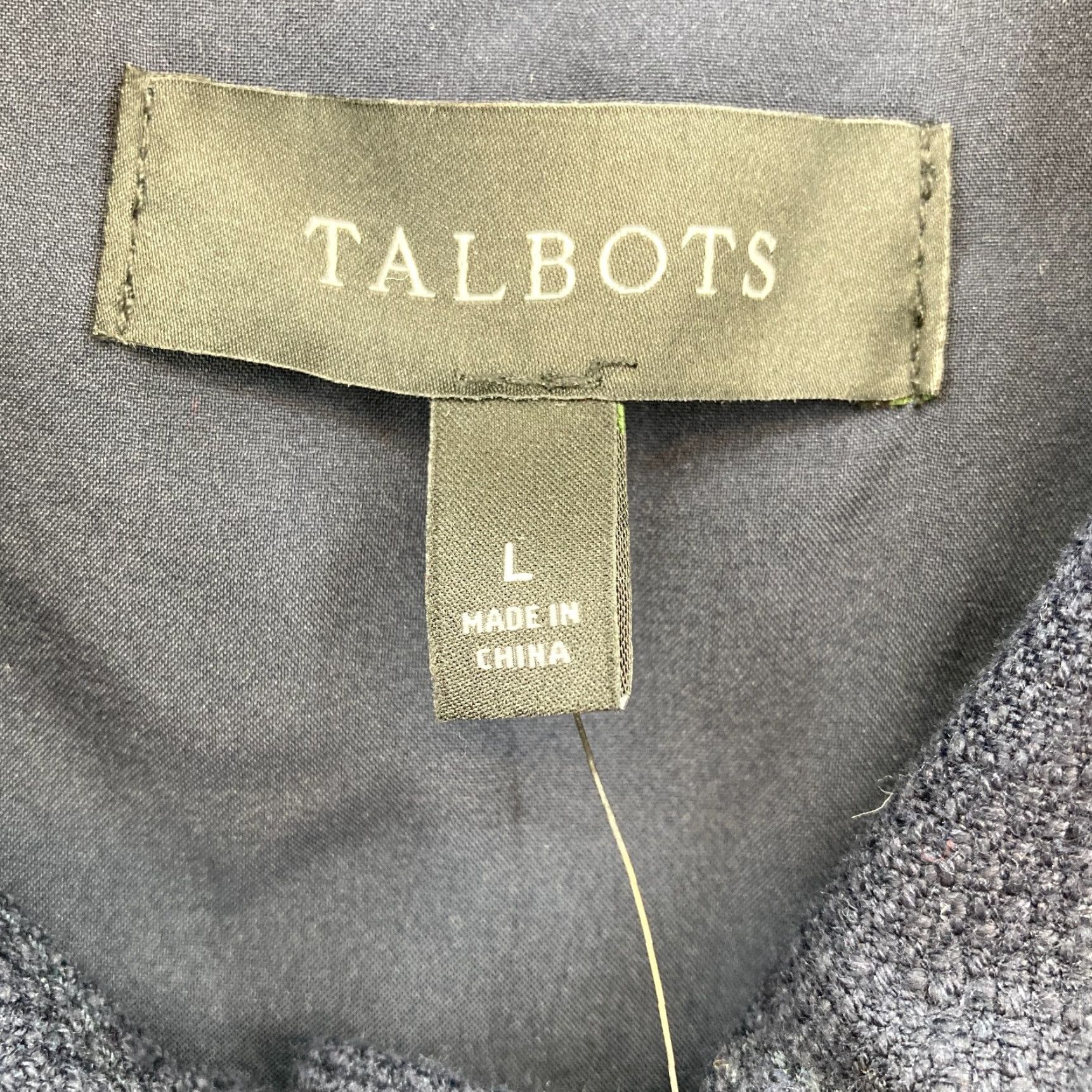 Talbots Talbots Flannel Chore Jacket Women's L Blue Textured Long Sleeve Button Up Size L / US 10 / IT 46 - 5 Thumbnail