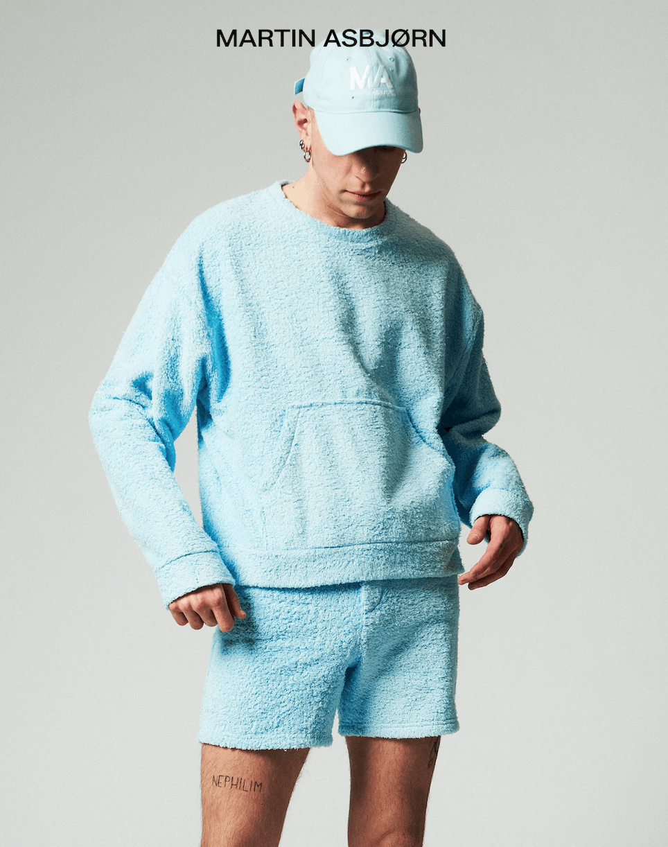 Martin Asbjorn Martin Asbjorn Angel Crewneck Blue Sweatshirt Sweater S 46 Size US S / EU 44-46 / 1 - 5 Thumbnail