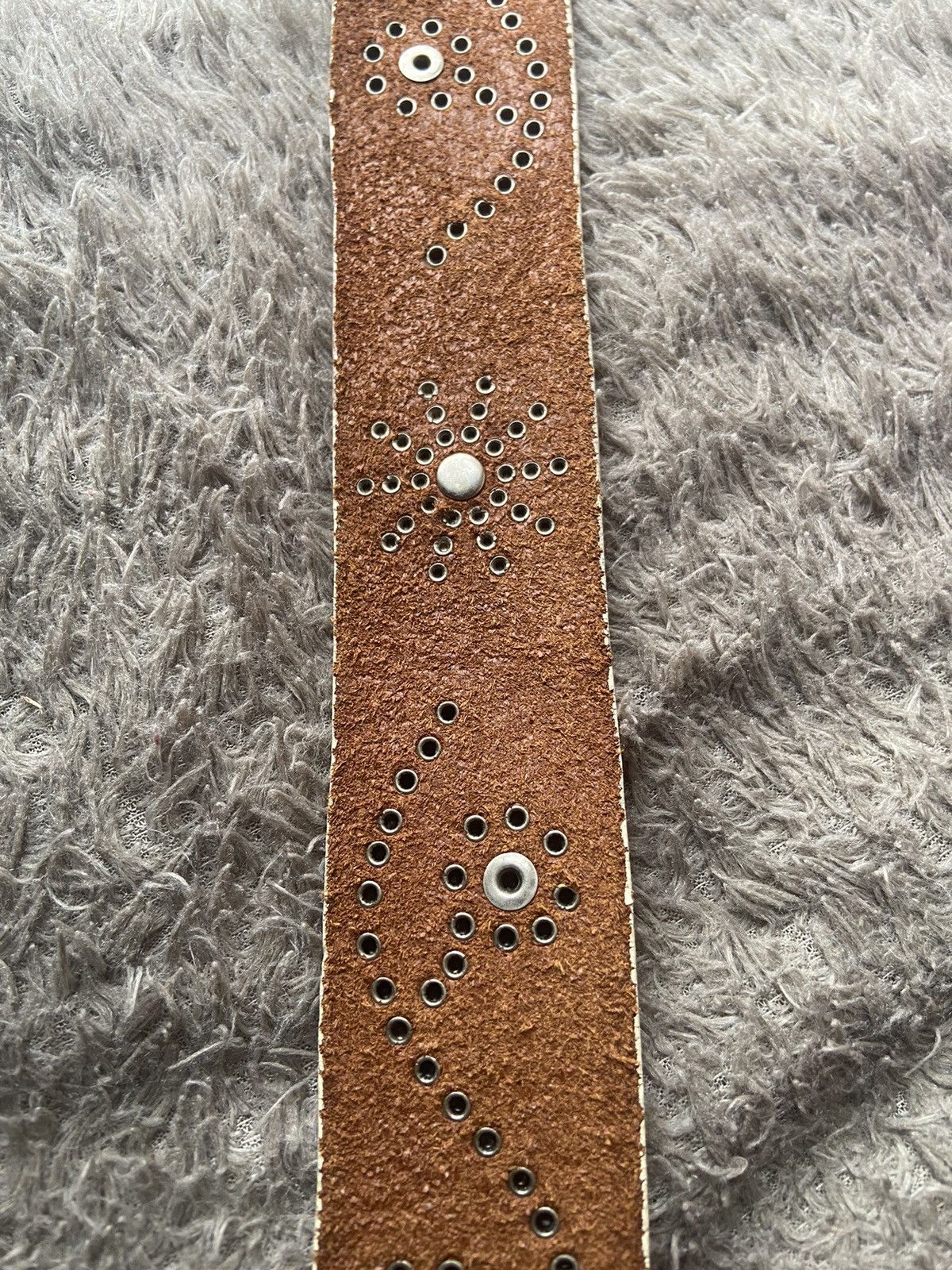 Vintage LGB punk style leather belt Size ONE SIZE - 5 Thumbnail