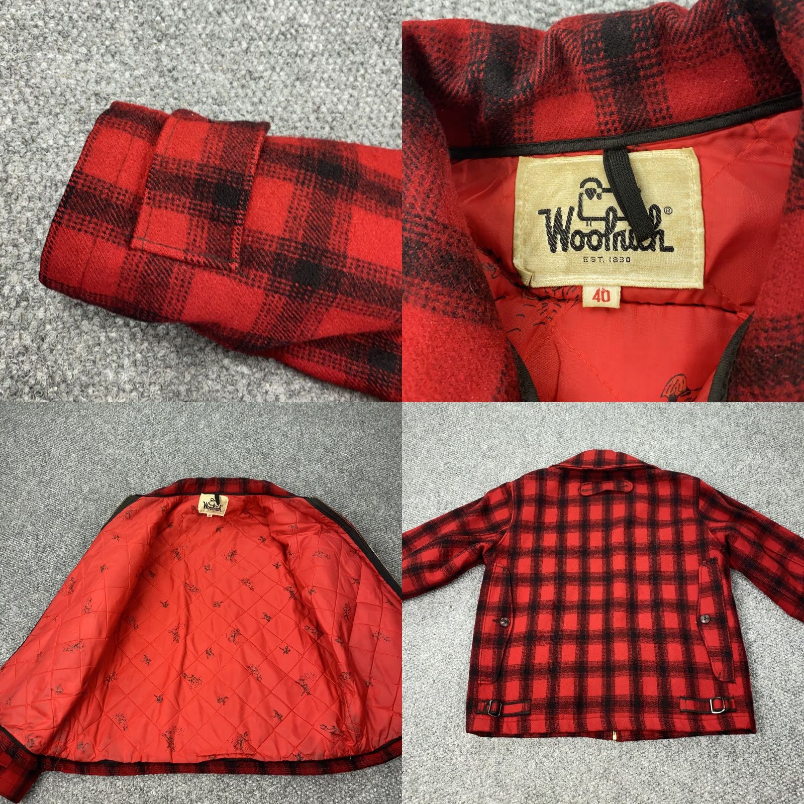 Vintage Vintage Woolrich Men’s Jacket 40 Wool Buffalo Plaid Outdoor Bomber 60s 70s Size US XXS / EU 40 - 8 Thumbnail
