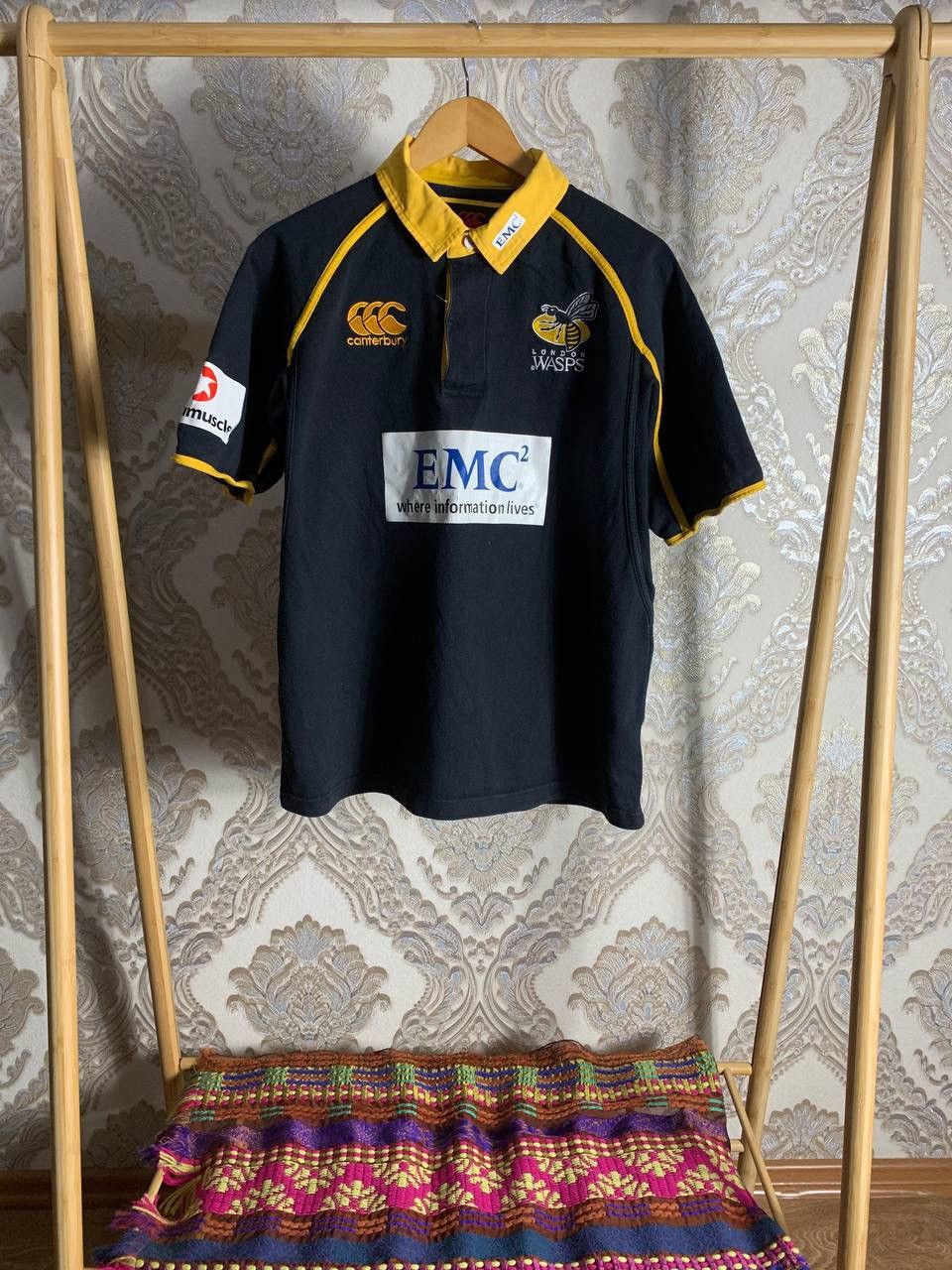 Canterbury of New Zealand VERY RARE CANTERBURY WASPS LONDON ENGLAND RUGBY JERSEY 90s Size US L / EU 52-54 / 3 - 1 Thumbnail