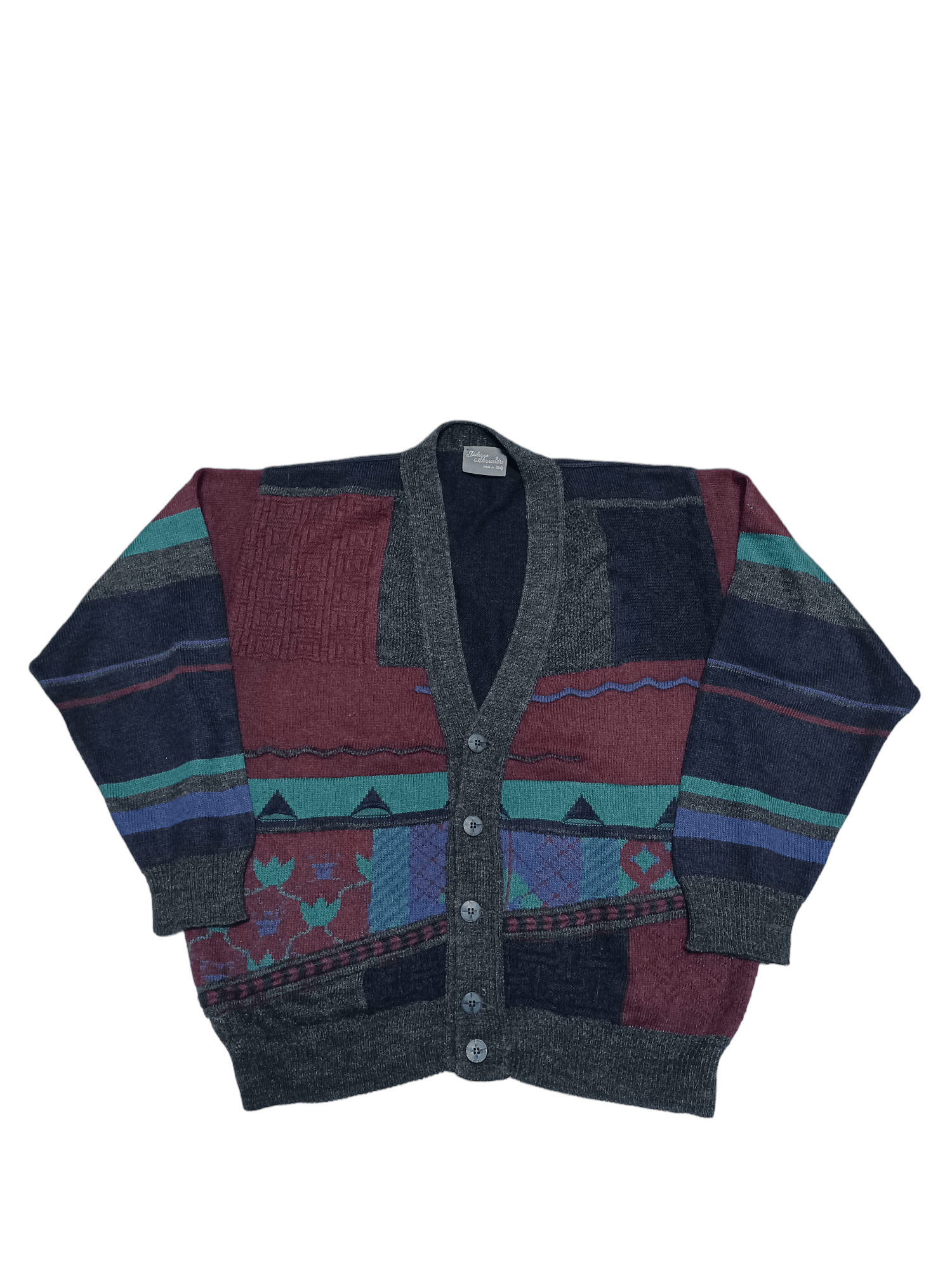 Other VINTAGE CARDIGAN WOOL 90S MADE IN ITALY DESIGNER OLDMONEY Size US M / EU 48-50 / 2 - 1 Thumbnail