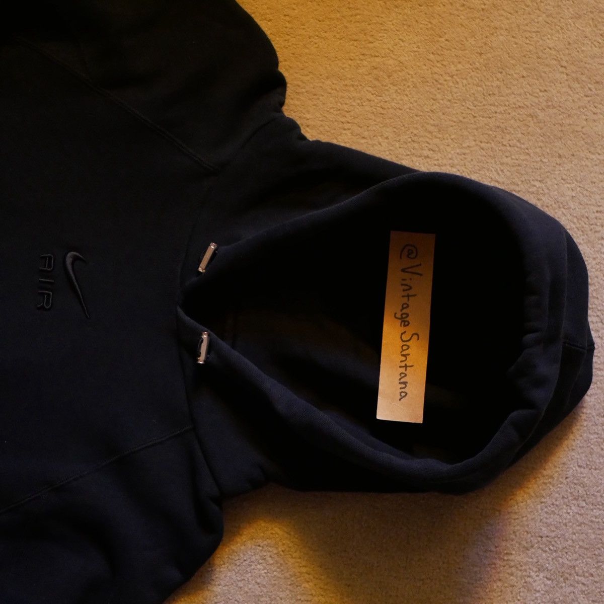 Nike Nike Air French Terry Pullover Hoodie 'Black' Size US S / EU 44-46 / 1 - 2 Thumbnail