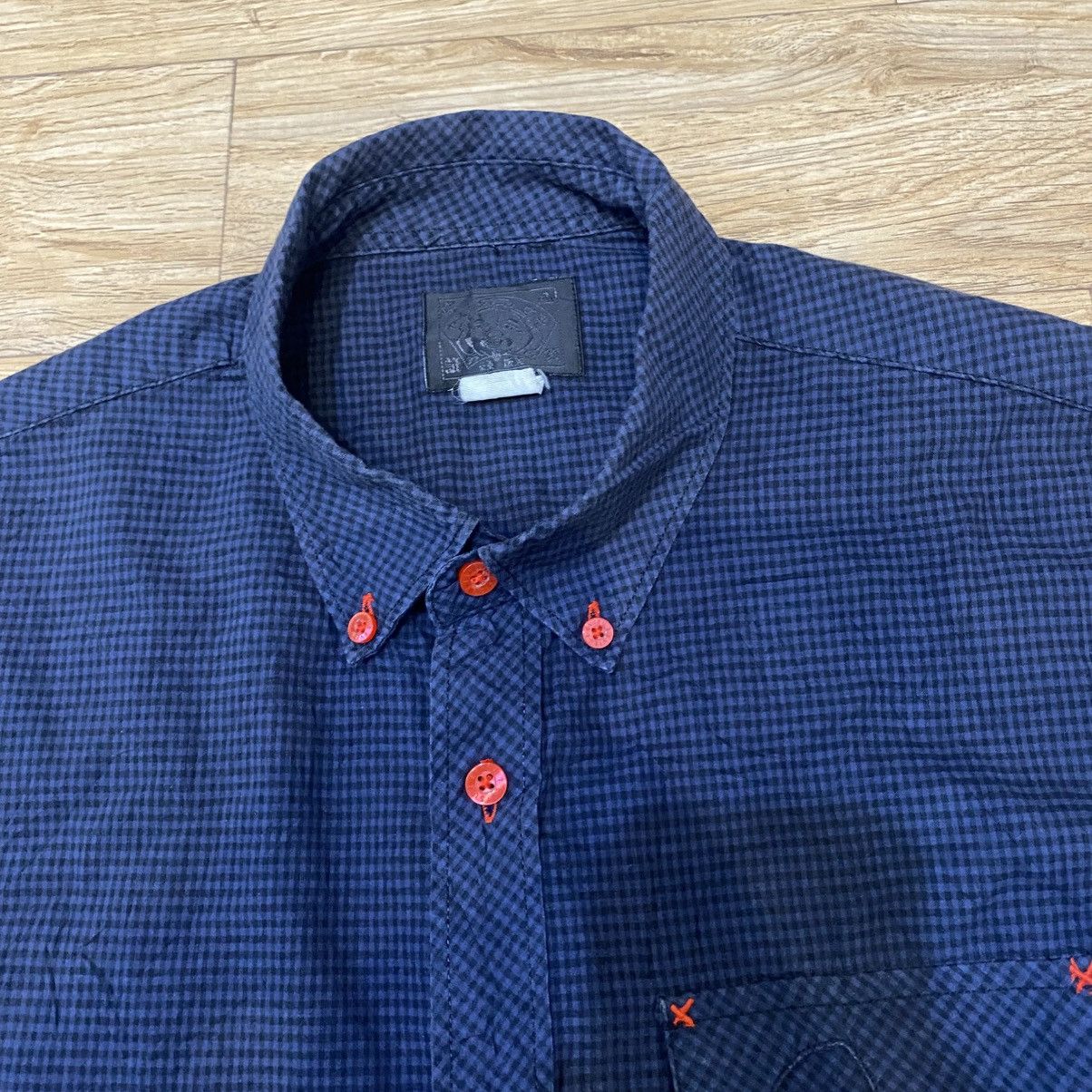 Evisu Evisu Blue Navy Button Up Shirts Size US M / EU 48-50 / 2 - 5 Thumbnail