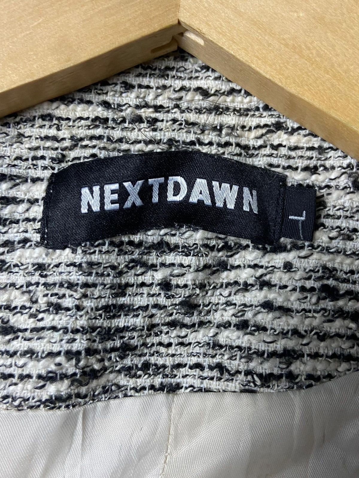 Japanese Brand Next Dawn Tweed Crop Bomber Style Jacket (155) Size US L / EU 52-54 / 3 - 6 Thumbnail