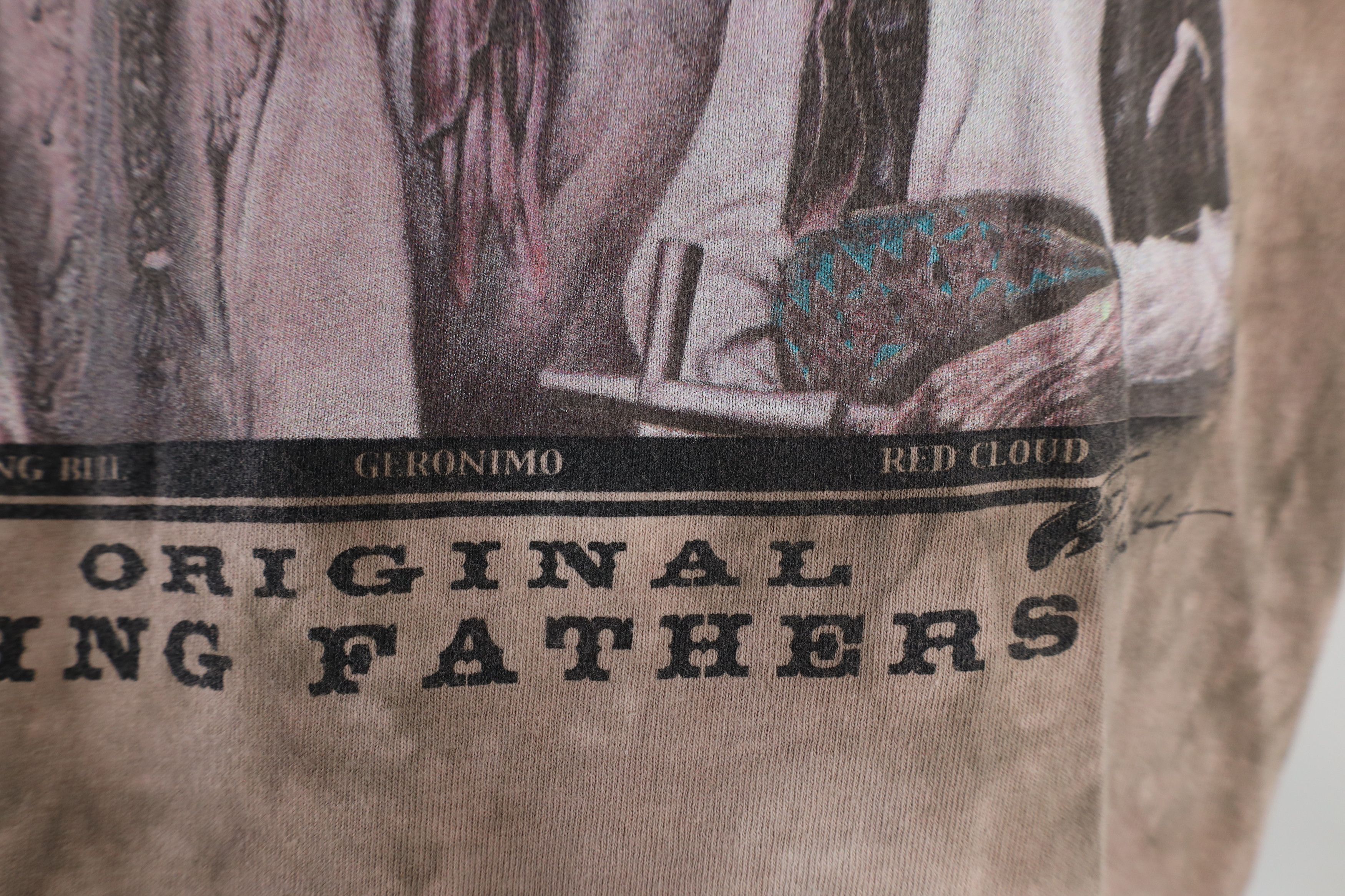 Vintage Vintage 90s Founding Fathers Native American T-Shirt Size US M / EU 48-50 / 2 - 6 Thumbnail